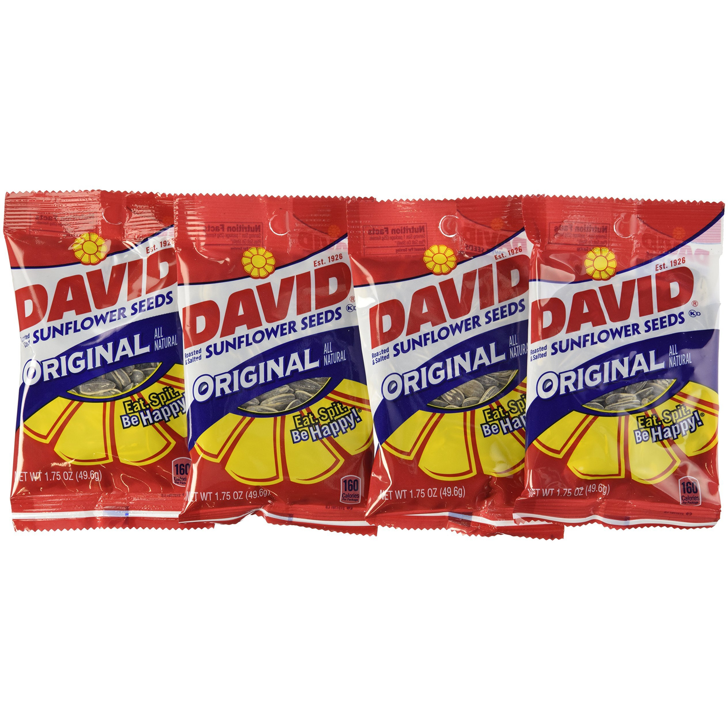 David Seeds Original Sunflower Seeds, 1.75-Ounce Bags(Pack Of 24)