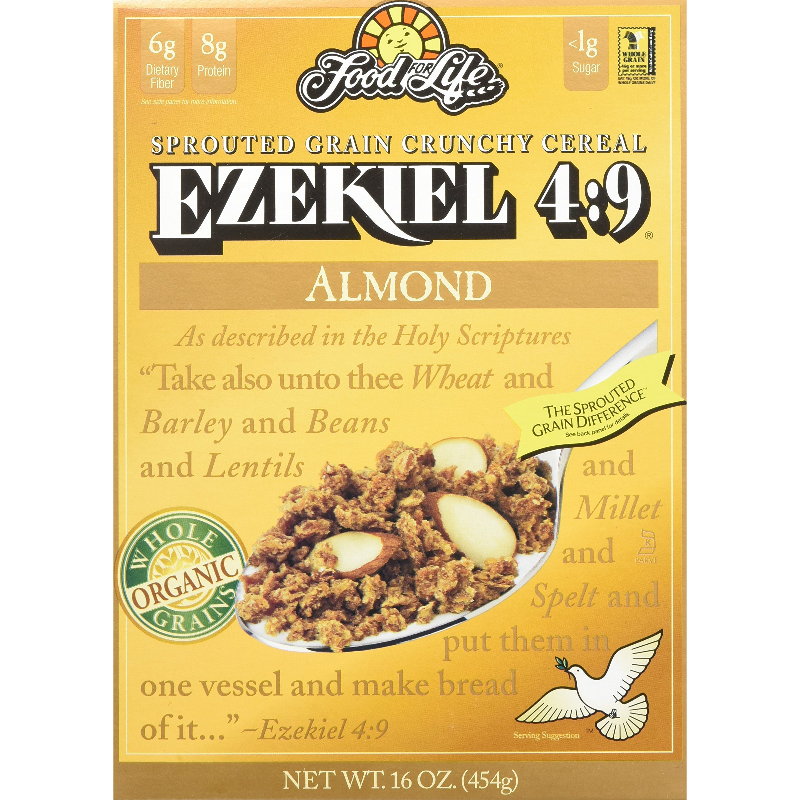 Ezekiel 49 Sprouted Whole Grain Cereal, Almond, 16 Ounce (Pack Of 6)