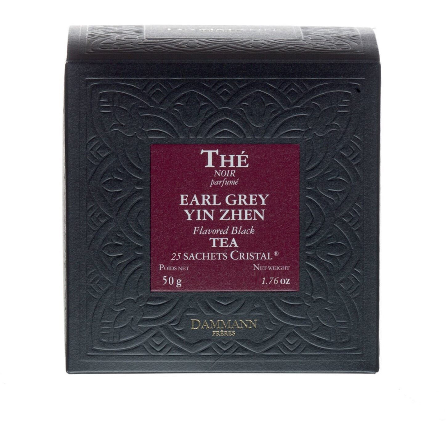 Dammann Freres Sachets Earl Grey Tea Bags, Premium Gourmet French Black And Citrus Infused Tea, 25 Count