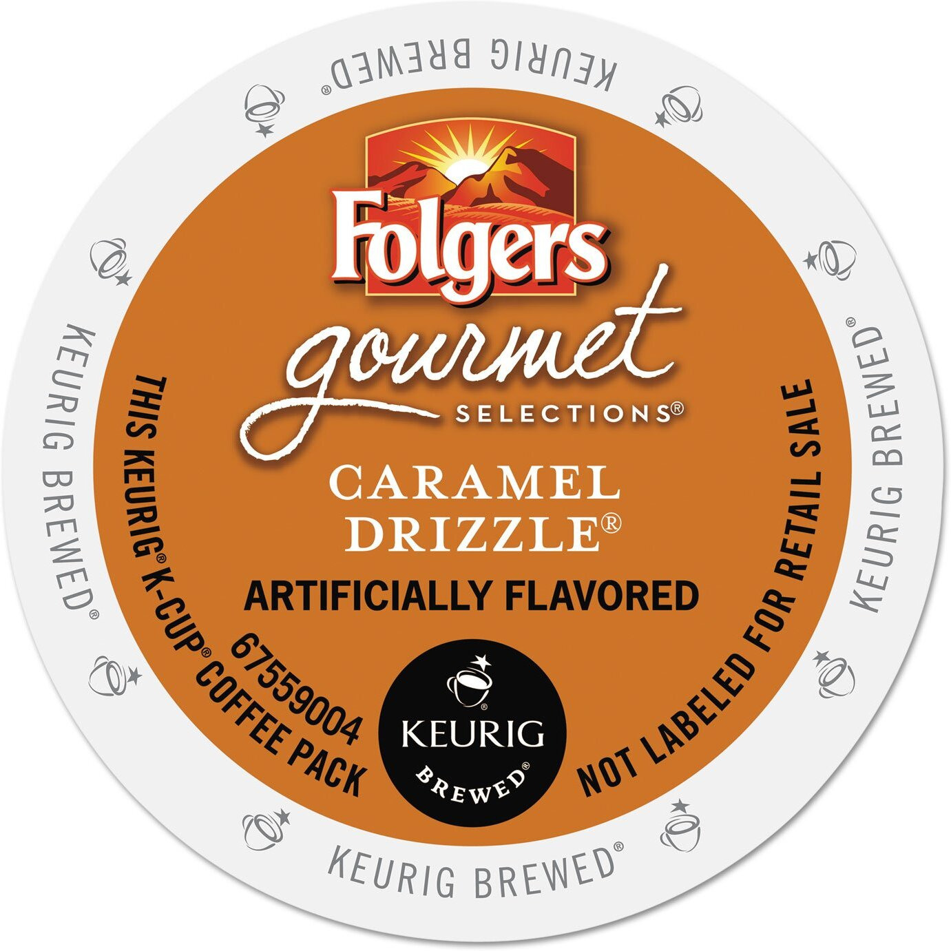 Folgers 6680 Caramel Drizzle Coffee K-Cups, 24/Box