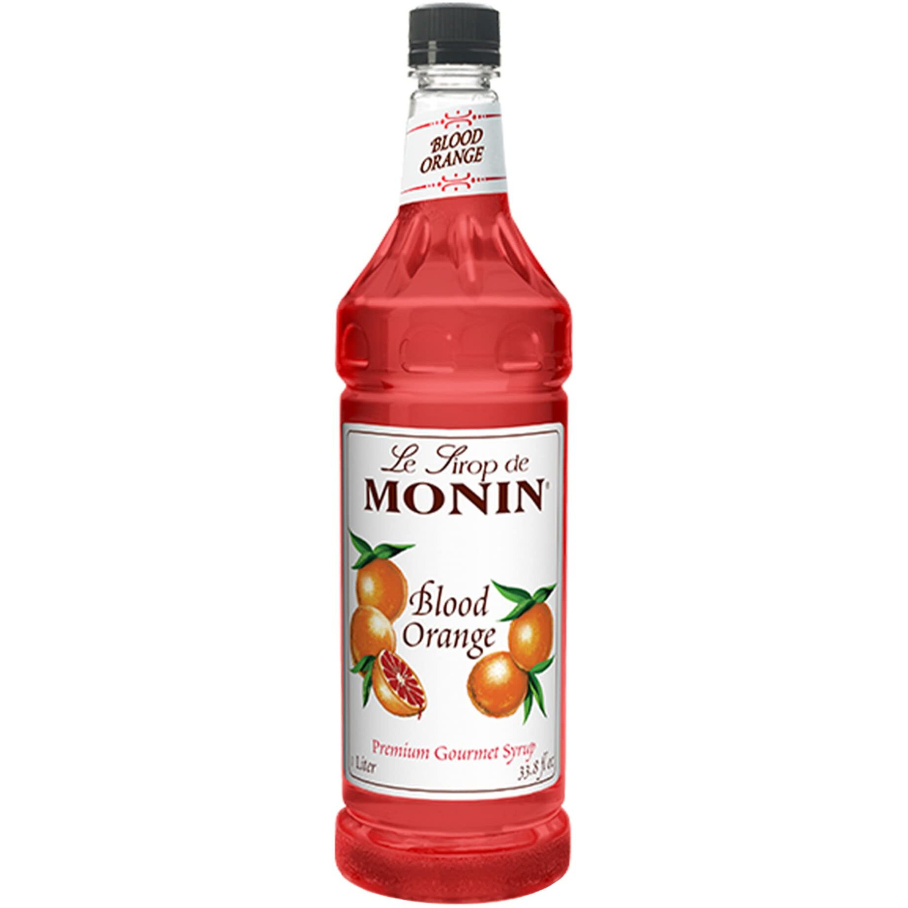 Monin - Blood Orange Syrup, Berry Citrus Flavor, Natural Flavors, Great For Cocktails, Mocktails, And Lemonades, Non-Gmo, Gluten-Free (1 Liter)