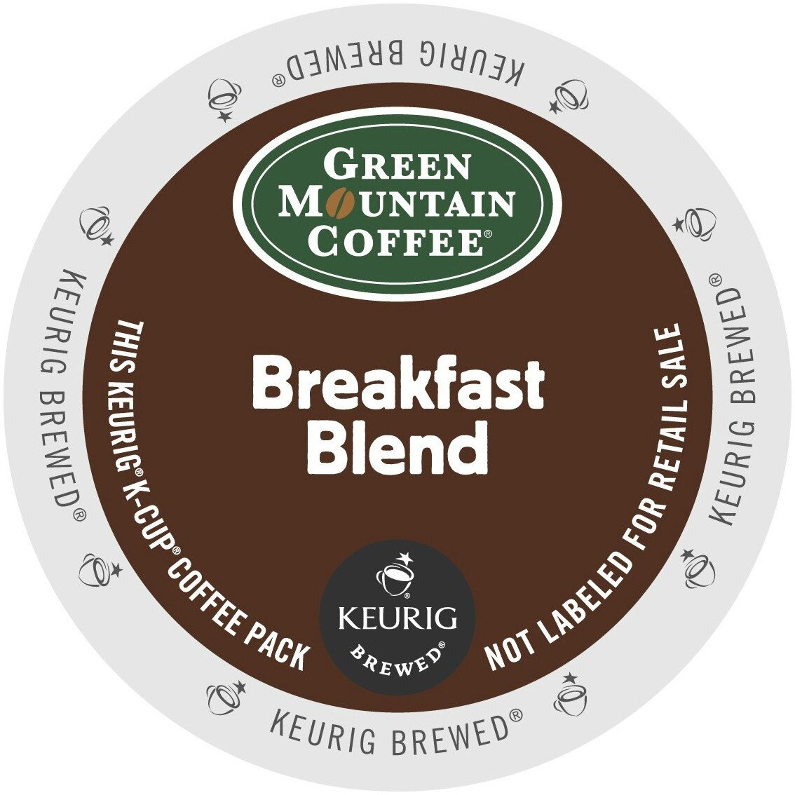Green Mountain Coffee, Breakfast Blend, Single-Serve Keurig K-Cup Pods, Light Roast, 144 Count (6 Boxes Of 24 Pods)