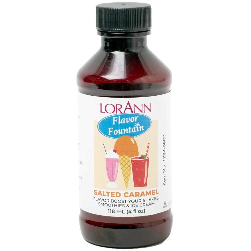 Lorann Salted Caramel Flavor Fountain, 4 Oz Bottle