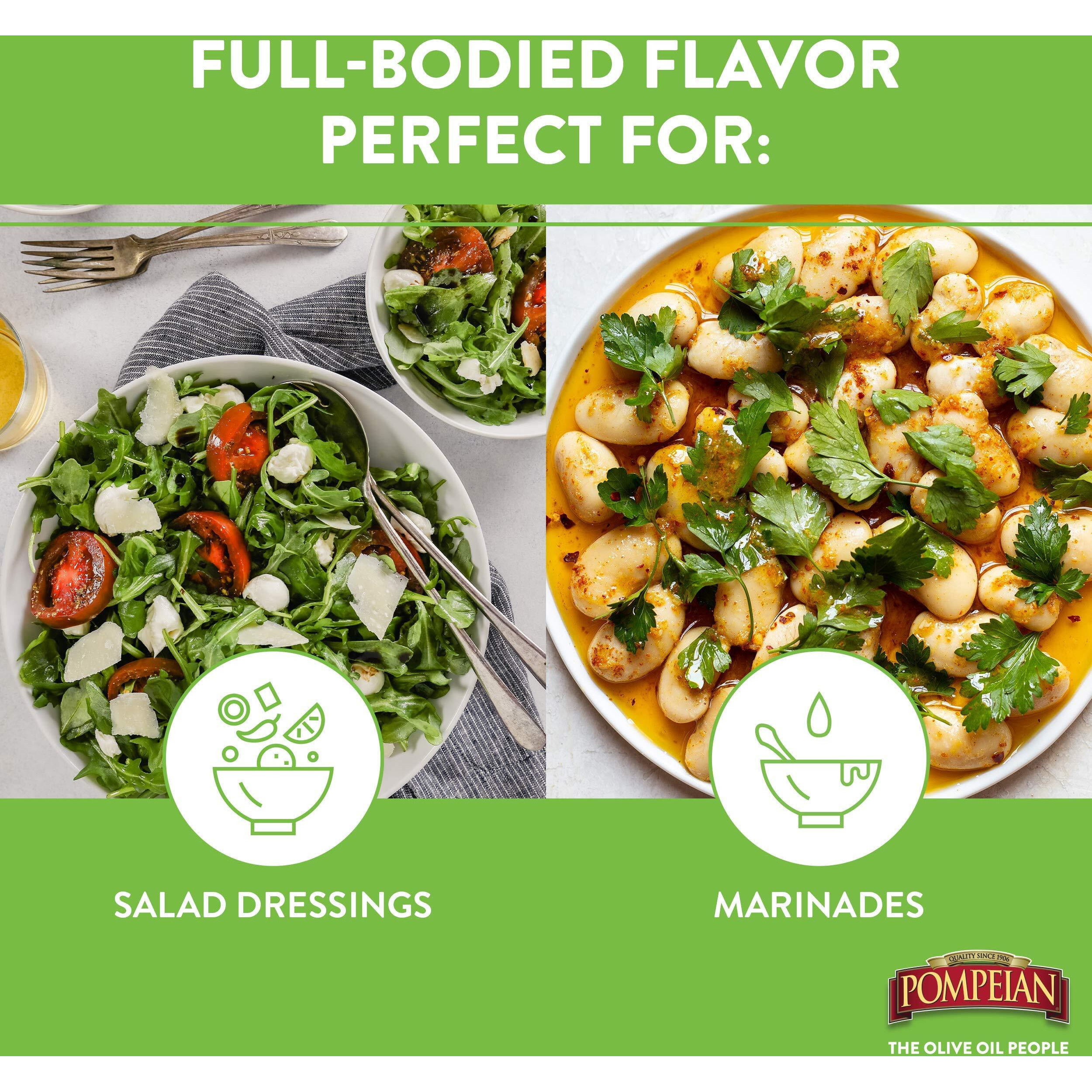 Pompeian Robust Extra Virgin Olive Oil, First Cold Pressed, Full-Bodied Flavor, Perfect For Salad Dressings & Marinades, 68 Fl. Oz.