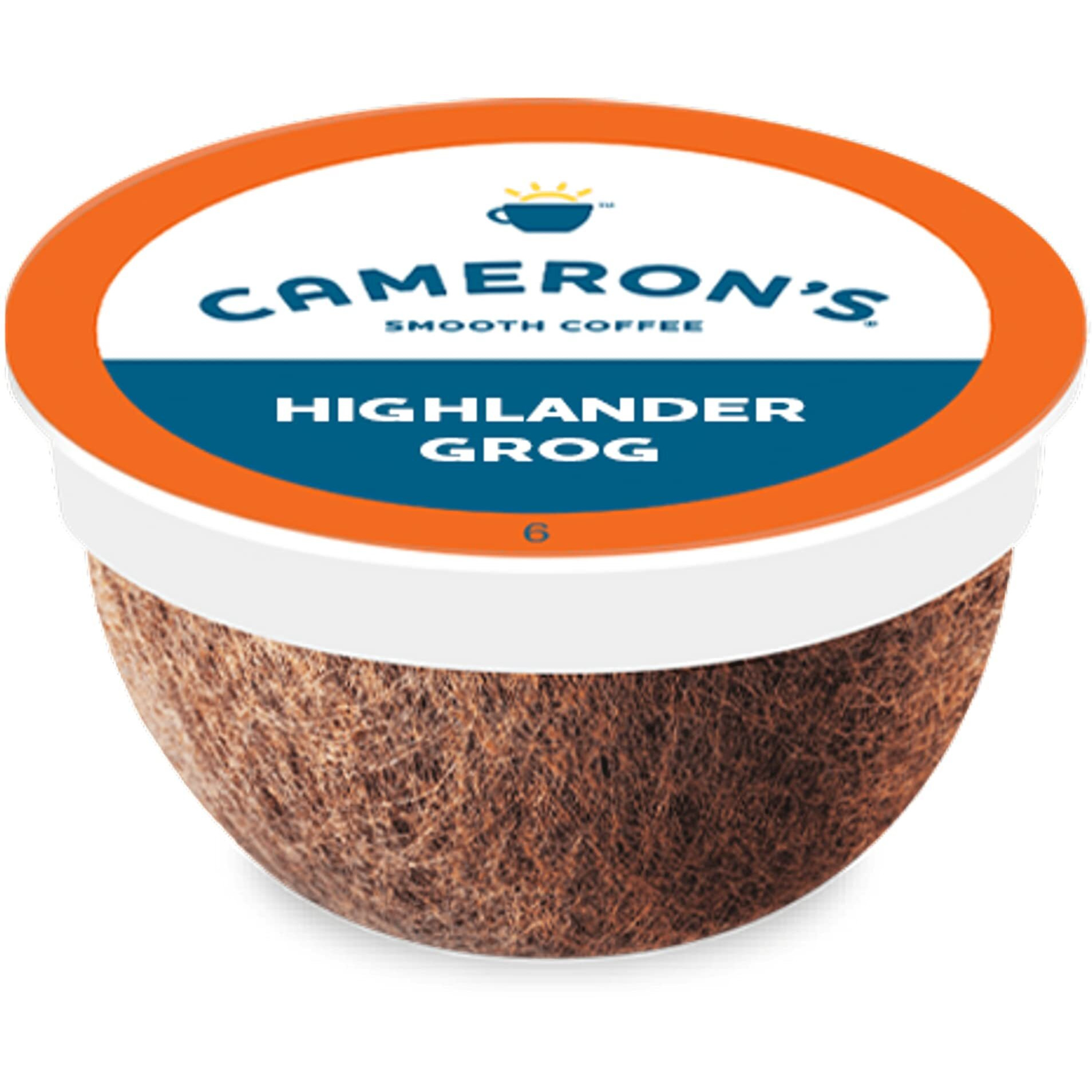 Cameron's Coffee Single Serve Pods, Flavored, Highlander Grog, 32 Count