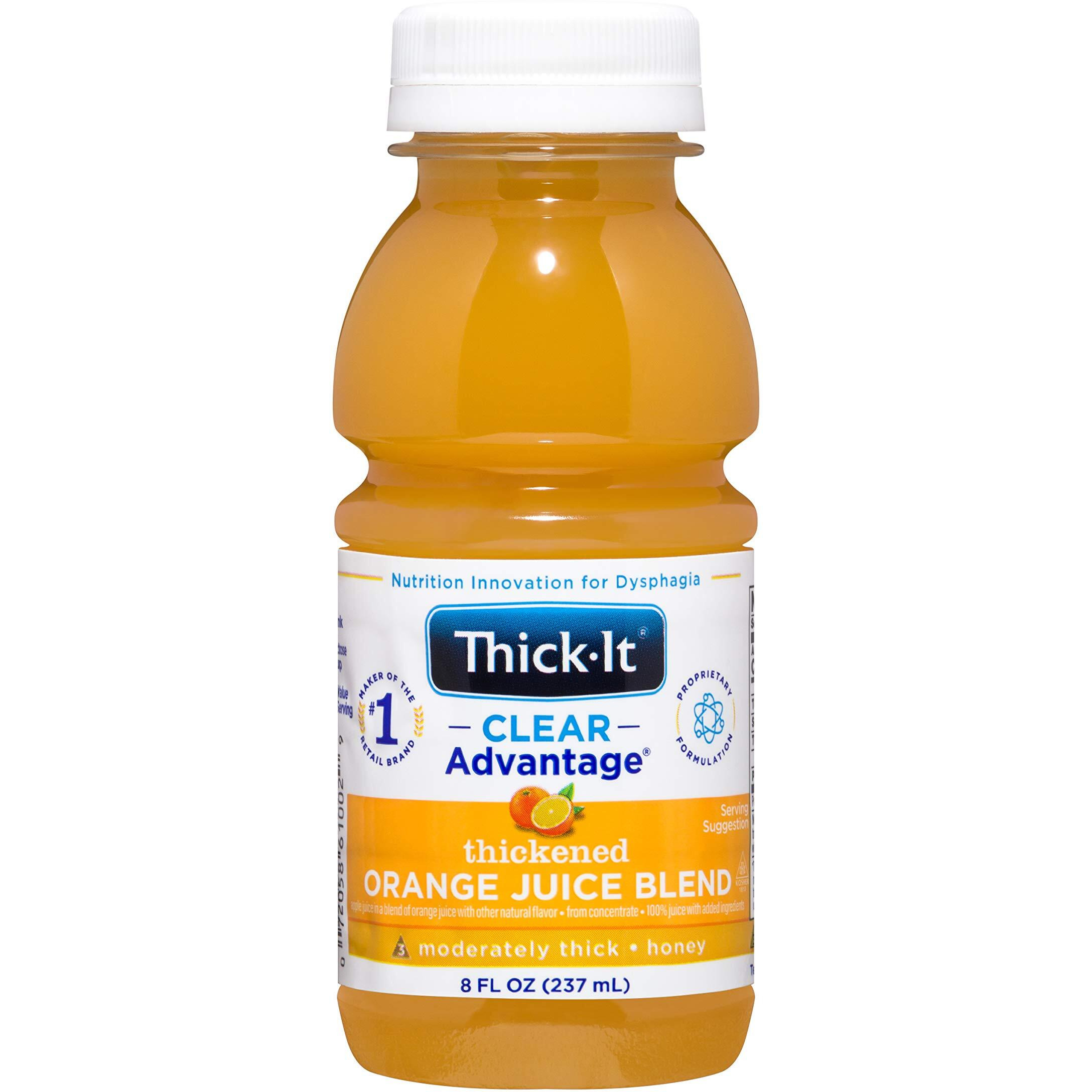 Thick-It Clear Advantage Thickened Orange Juice Blend - Moderately Thick/Honey, 8 Oz Bottle (47882600)
