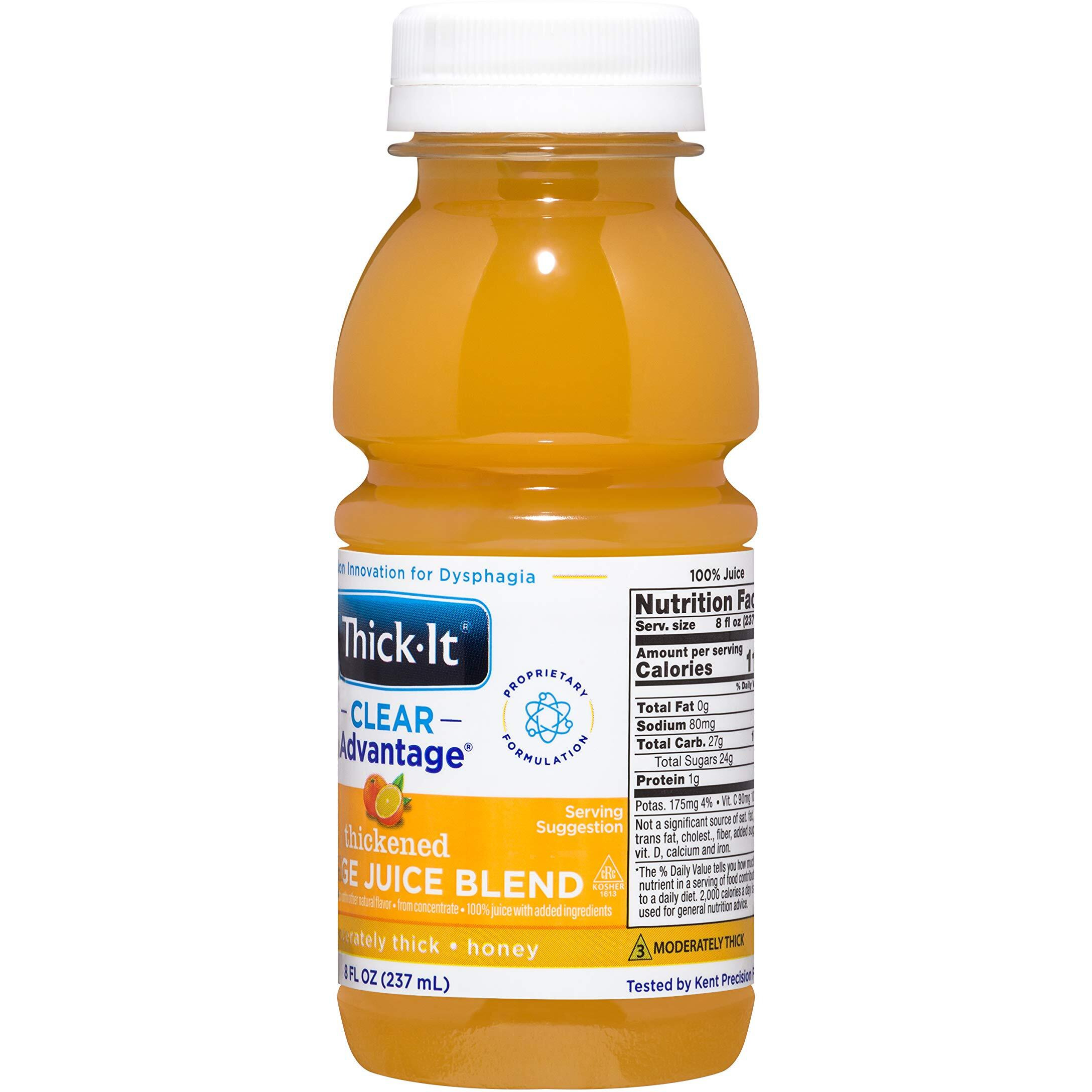 Thick-It Clear Advantage Thickened Orange Juice Blend - Moderately Thick/Honey, 8 Oz Bottle (47882600)