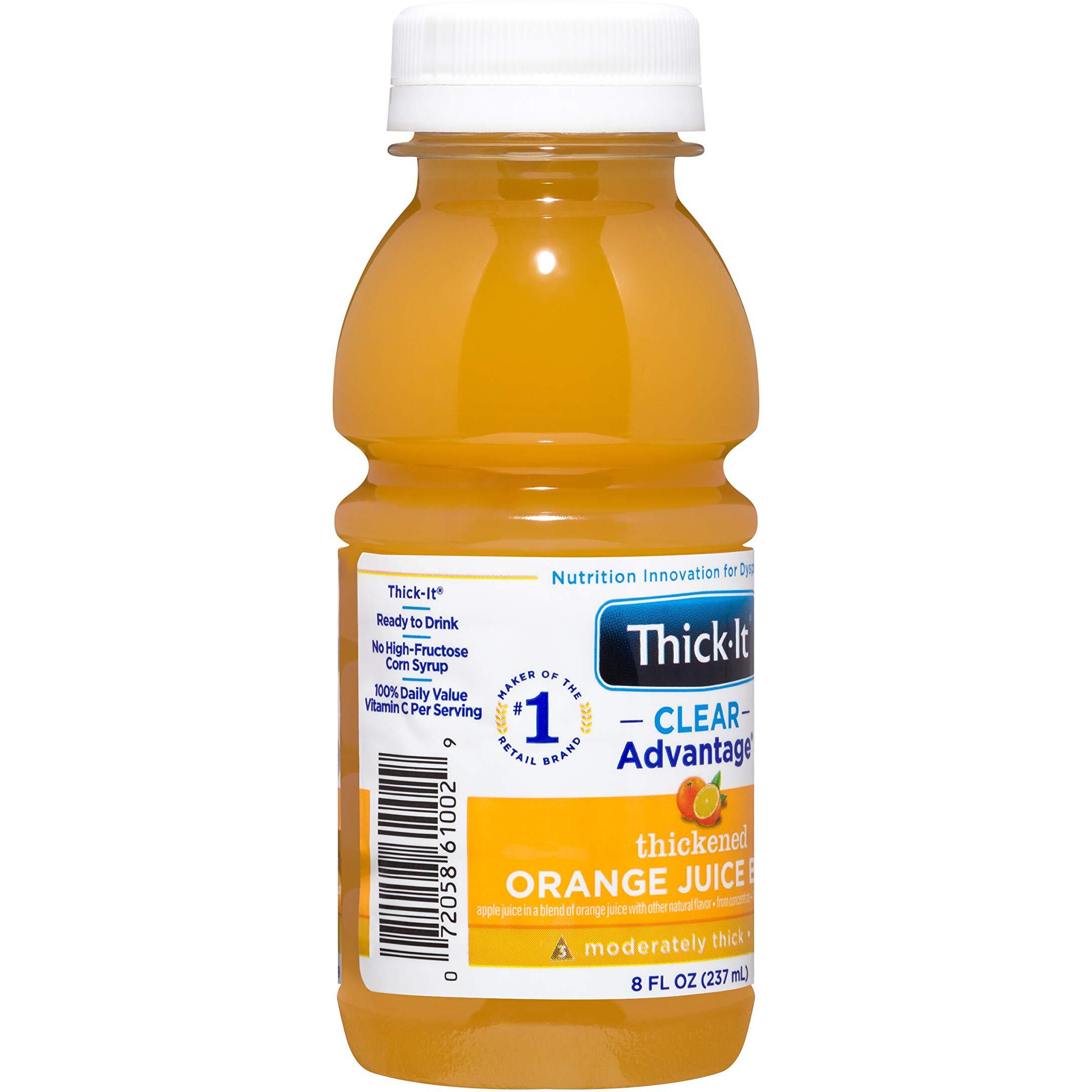 Thick-It Clear Advantage Thickened Orange Juice Blend - Moderately Thick/Honey, 8 Oz Bottle (47882600)