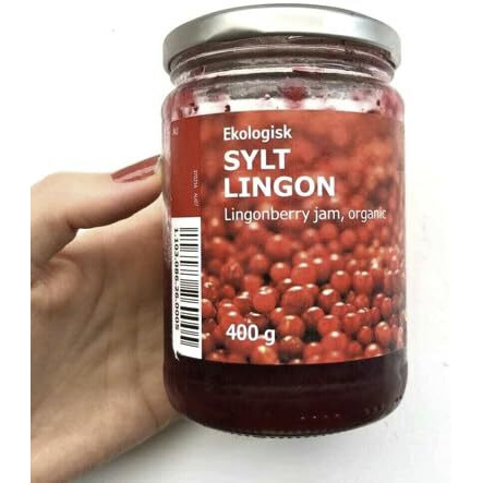 Sylt Lingon, Lingonberry Preserves, Ikea Food, 14.1 Oz Jar - Super Fruit