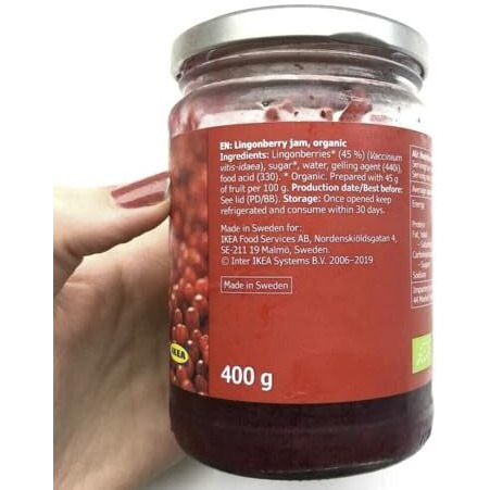Sylt Lingon, Lingonberry Preserves, Ikea Food, 14.1 Oz Jar - Super Fruit