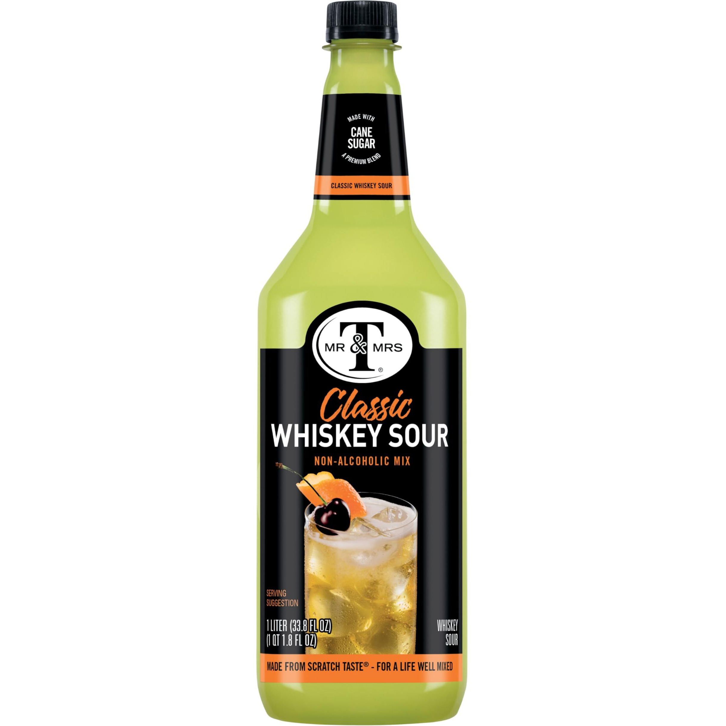 Mr & Mrs T Whiskey Sour Mix, 1 L Bottle (Pack Of 6)