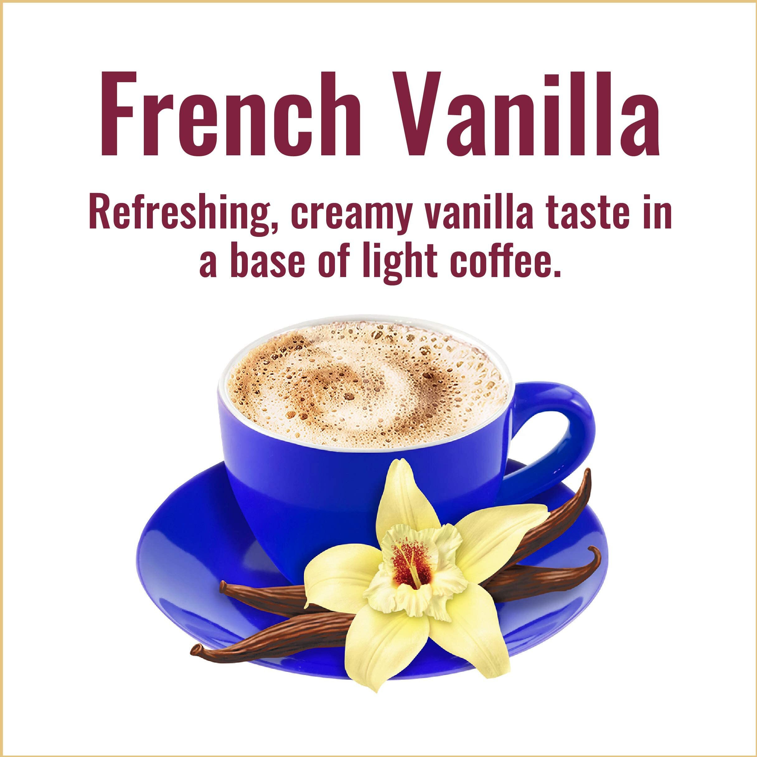 Hills Bros. Instant Cappuccino Mix, French Vanilla - Easy To Use, Enjoy Coffeehouse Flavor From Home - Decadent Cappuccino With A Hint Of Sweetness And Vanilla In Light Coffee, 16 Ounce (Pack Of 6)