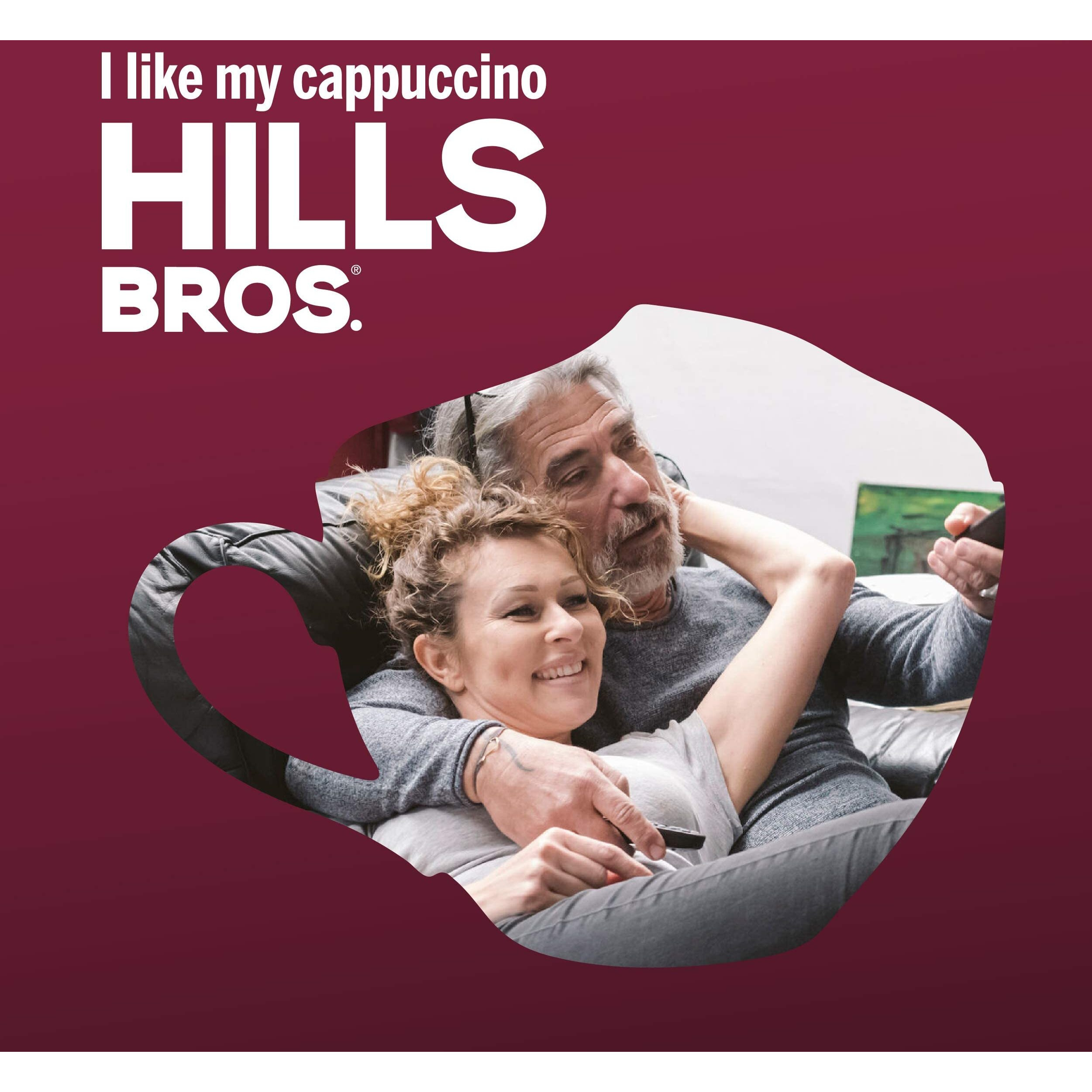 Hills Bros. Instant Cappuccino Mix, French Vanilla - Easy To Use, Enjoy Coffeehouse Flavor From Home - Decadent Cappuccino With A Hint Of Sweetness And Vanilla In Light Coffee, 16 Ounce (Pack Of 6)