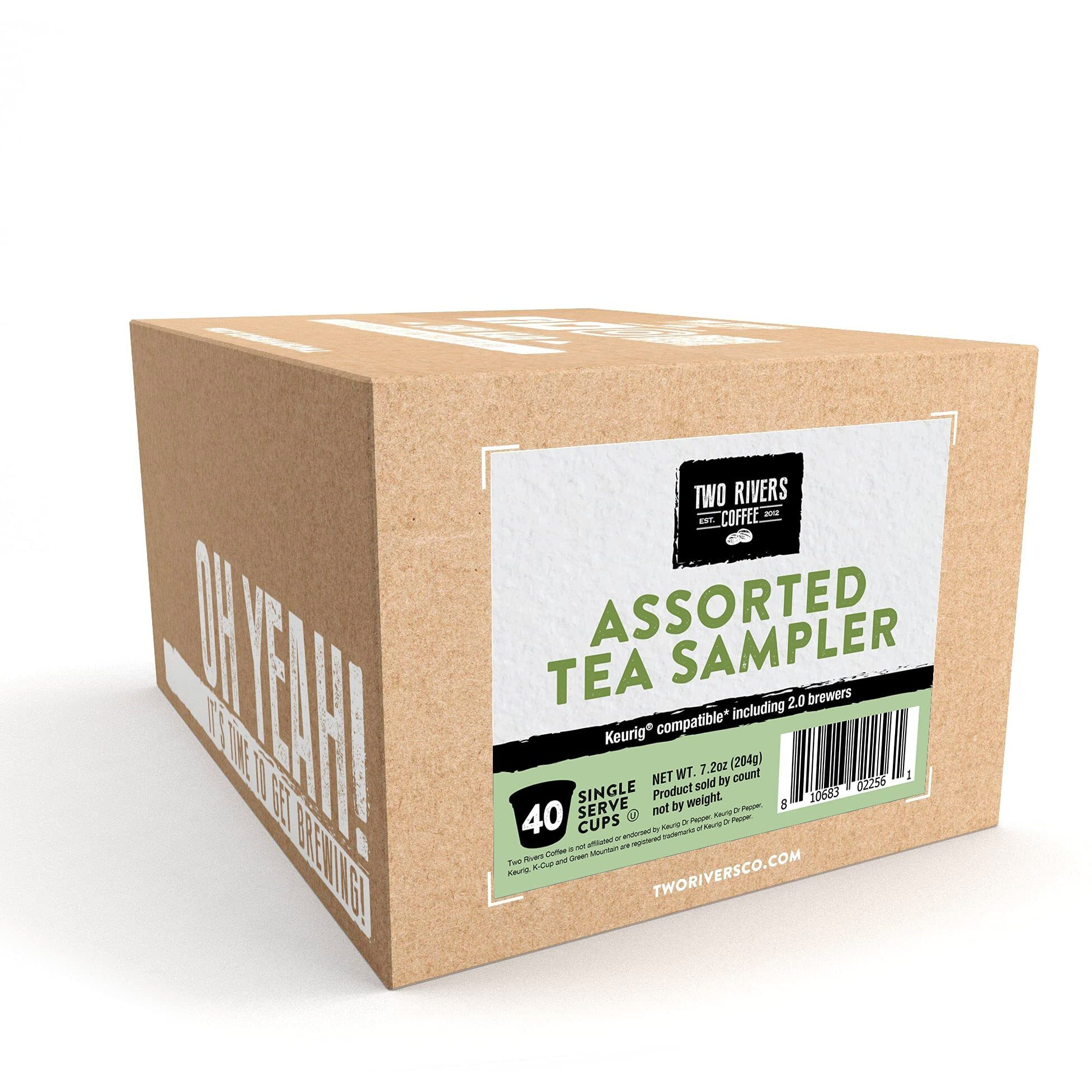 Two Rivers Assorted Tea Sampler Variety Pack For Keurig K-Cup Brewers, 40 Count
