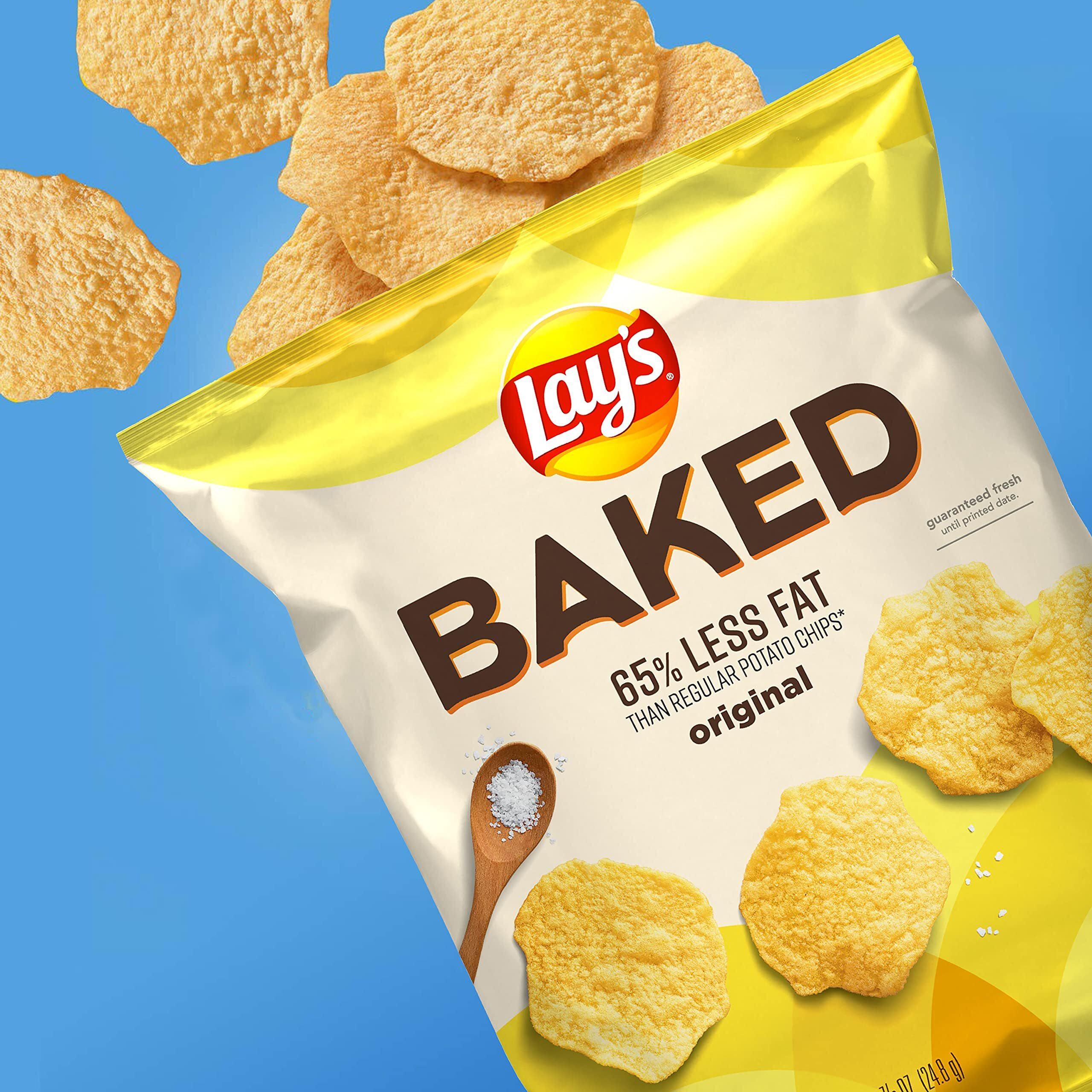 Baked, Lay's Original Potato Crisps, 1.125 Ounce (Pack Of 64)