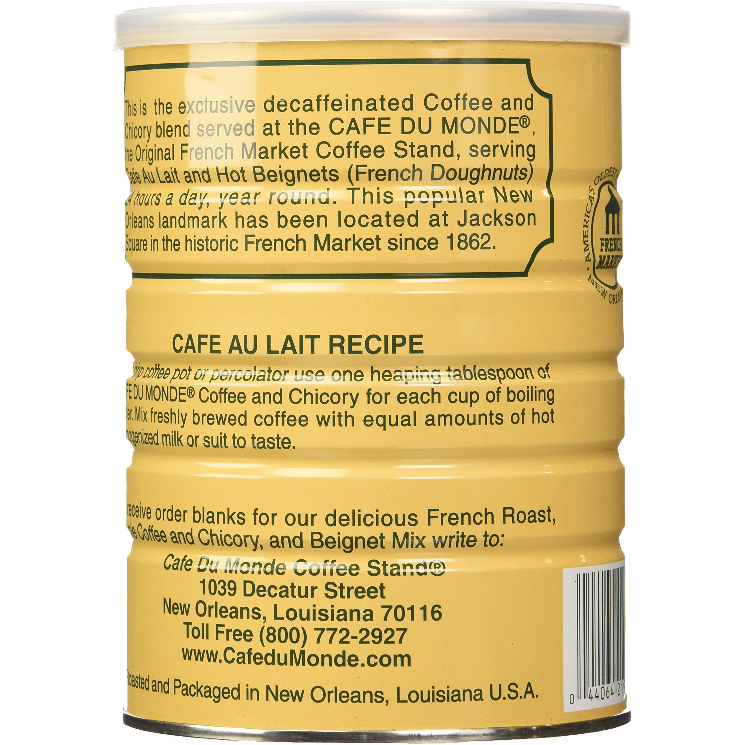 Cafe Du Monde Coffee Decaf And Chicory, 13 Ounce (Pack Of 3)