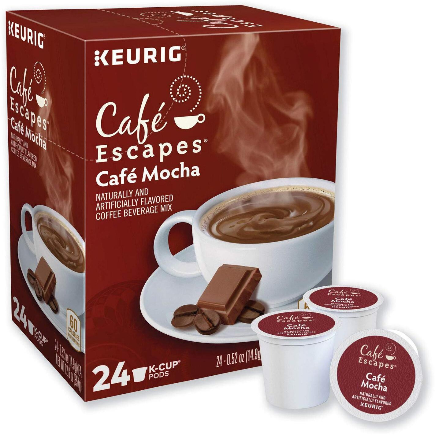 Caf   Escapes Caf   Mocha, K-Cup Portion Pack For Keurig Brewers, 24-Count