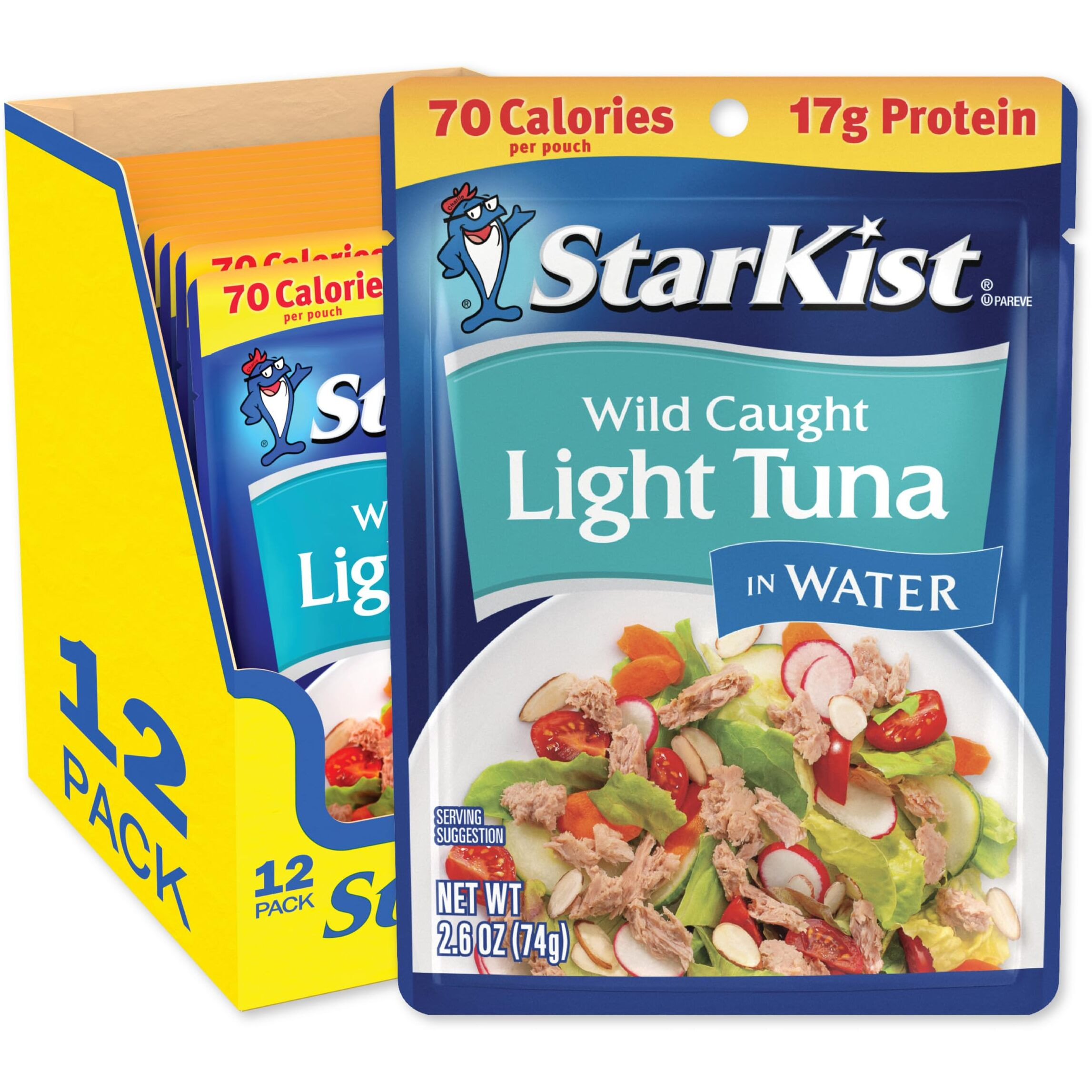 Starkist Chunk Light Tuna In Water, 2.6 Oz, Pack Of 12