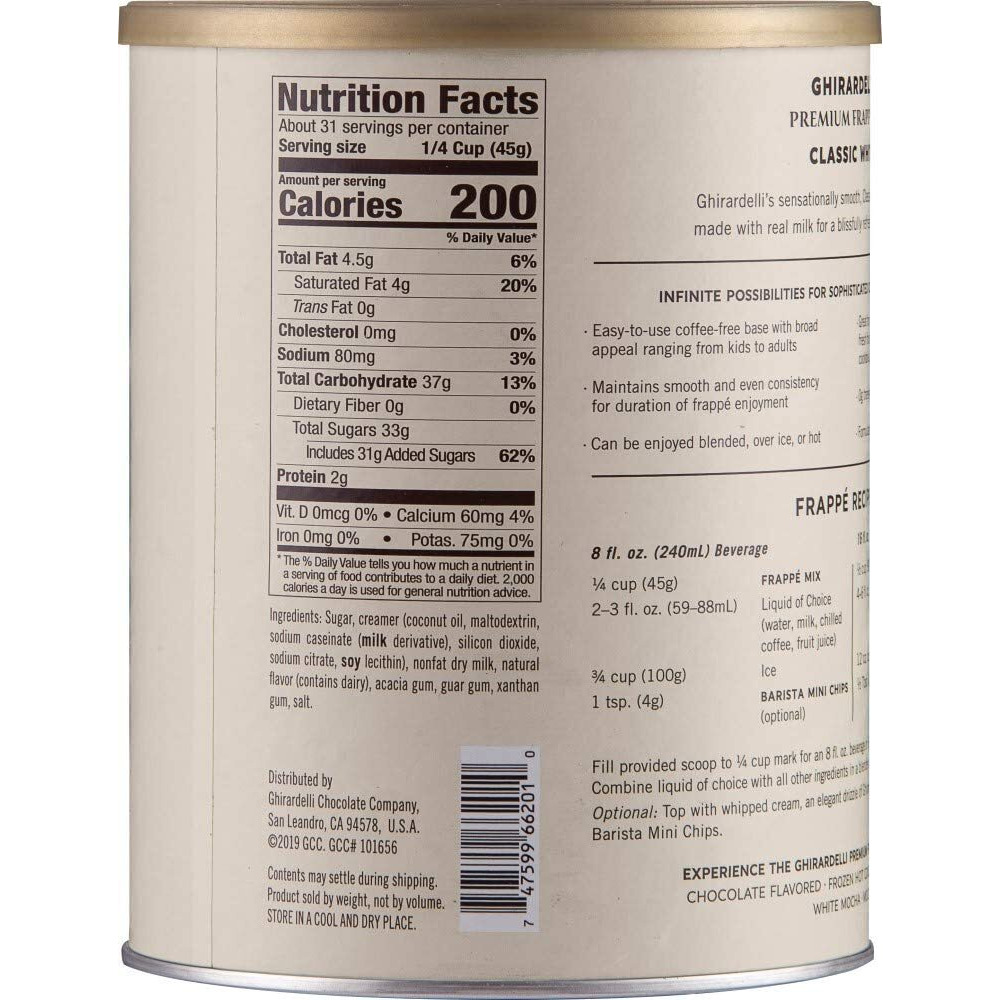 Ghirardelli Beverage Mix, Classic White 50 Ounce.