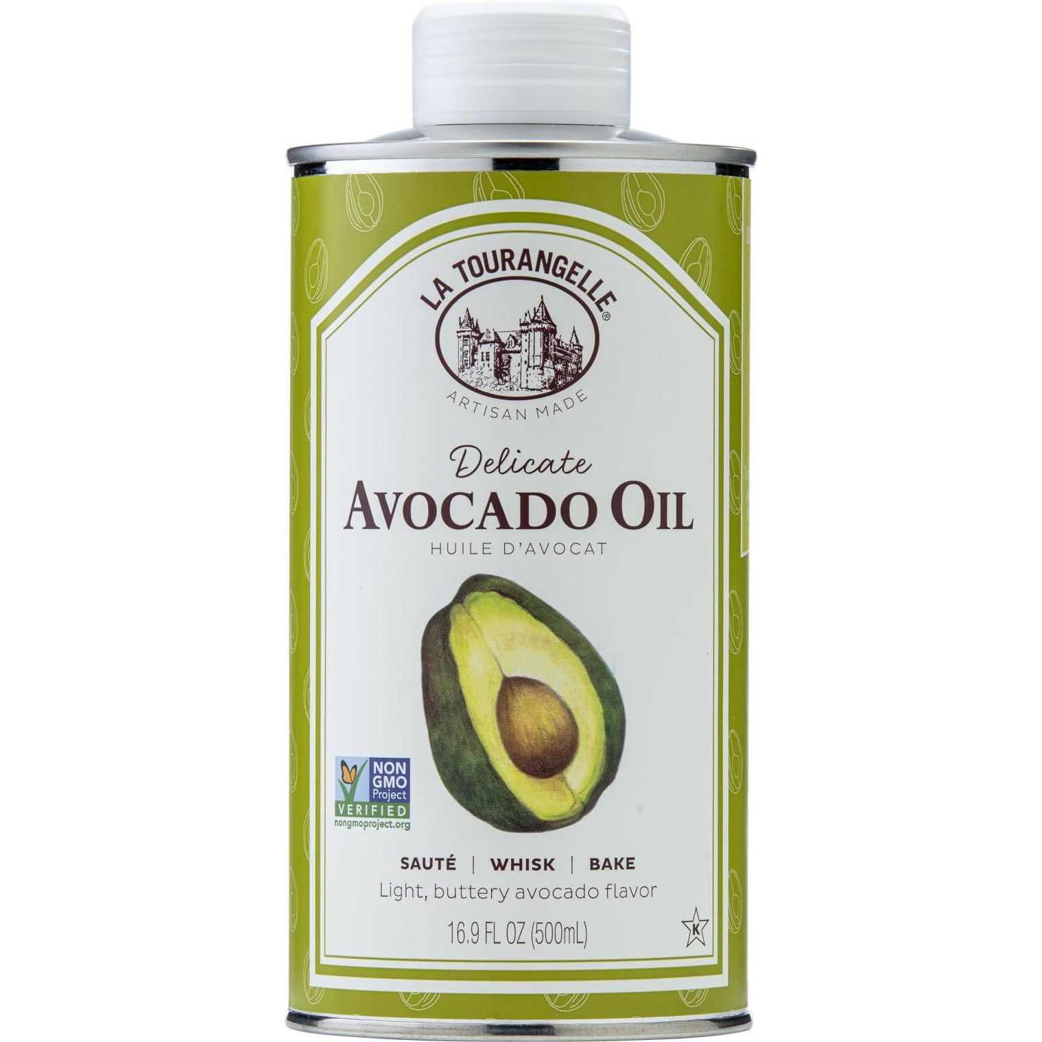 La Tourangelle, Avocado Oil, All-Natural Handcrafted From Premium Avocados, Great For Cooking, As Butter Substitute, And For Skin And Hair, 16.9 Fl Oz