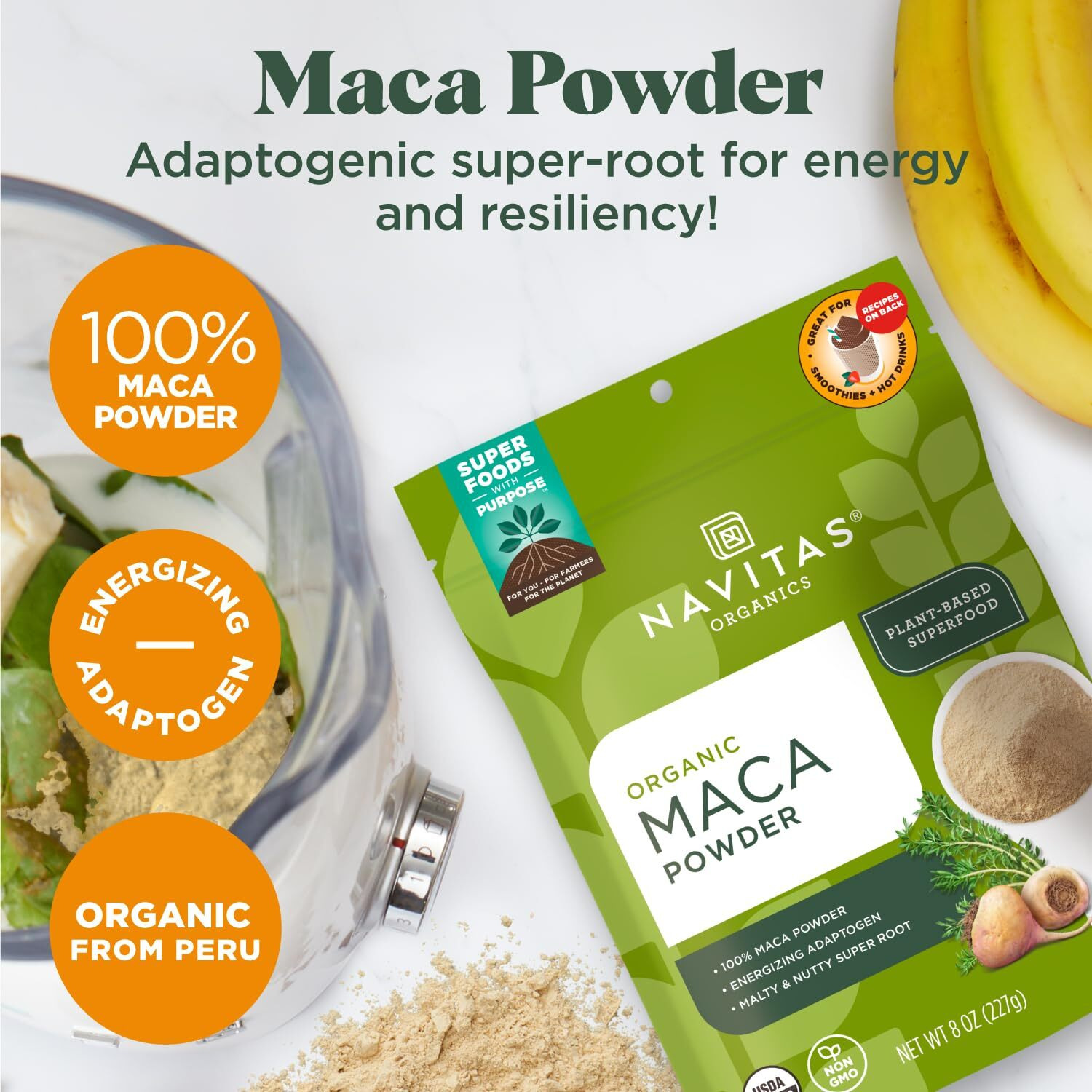 Navitas Organics Maca Powder, 16 Oz. Bag, 90 Servings - Organic, Non-Gmo, Low Temp-Dried, Gluten-Free