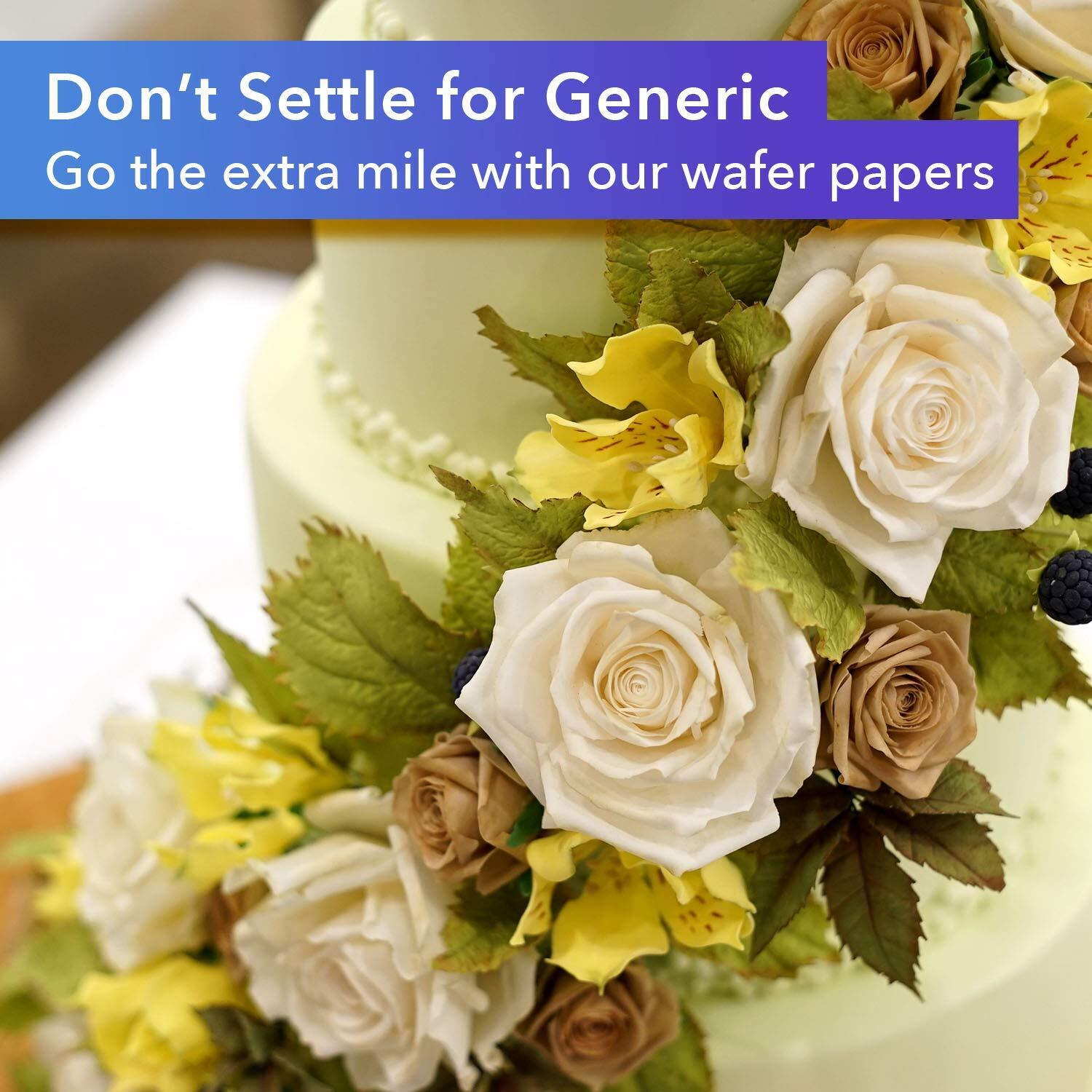 Oasis Supply 100 Piece Edible Rectangle Wafer Paper Pack, 8"" By 11"", White