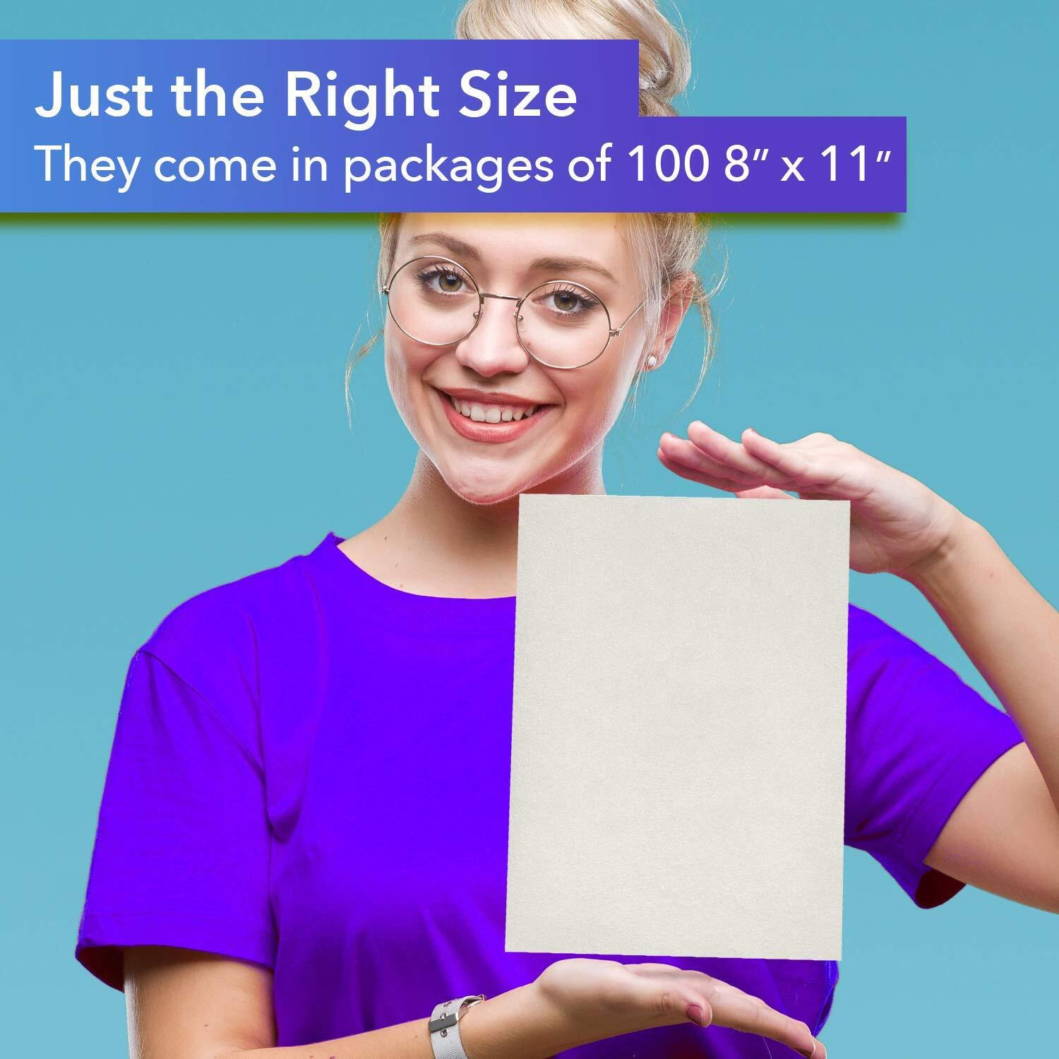 Oasis Supply 100 Piece Edible Rectangle Wafer Paper Pack, 8"" By 11"", White