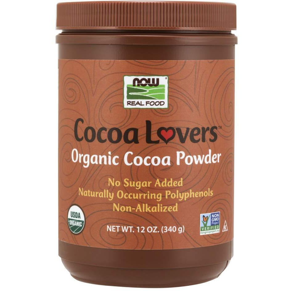 Now Foods Organic Cocoa Powder, Unsweetened-12 Oz