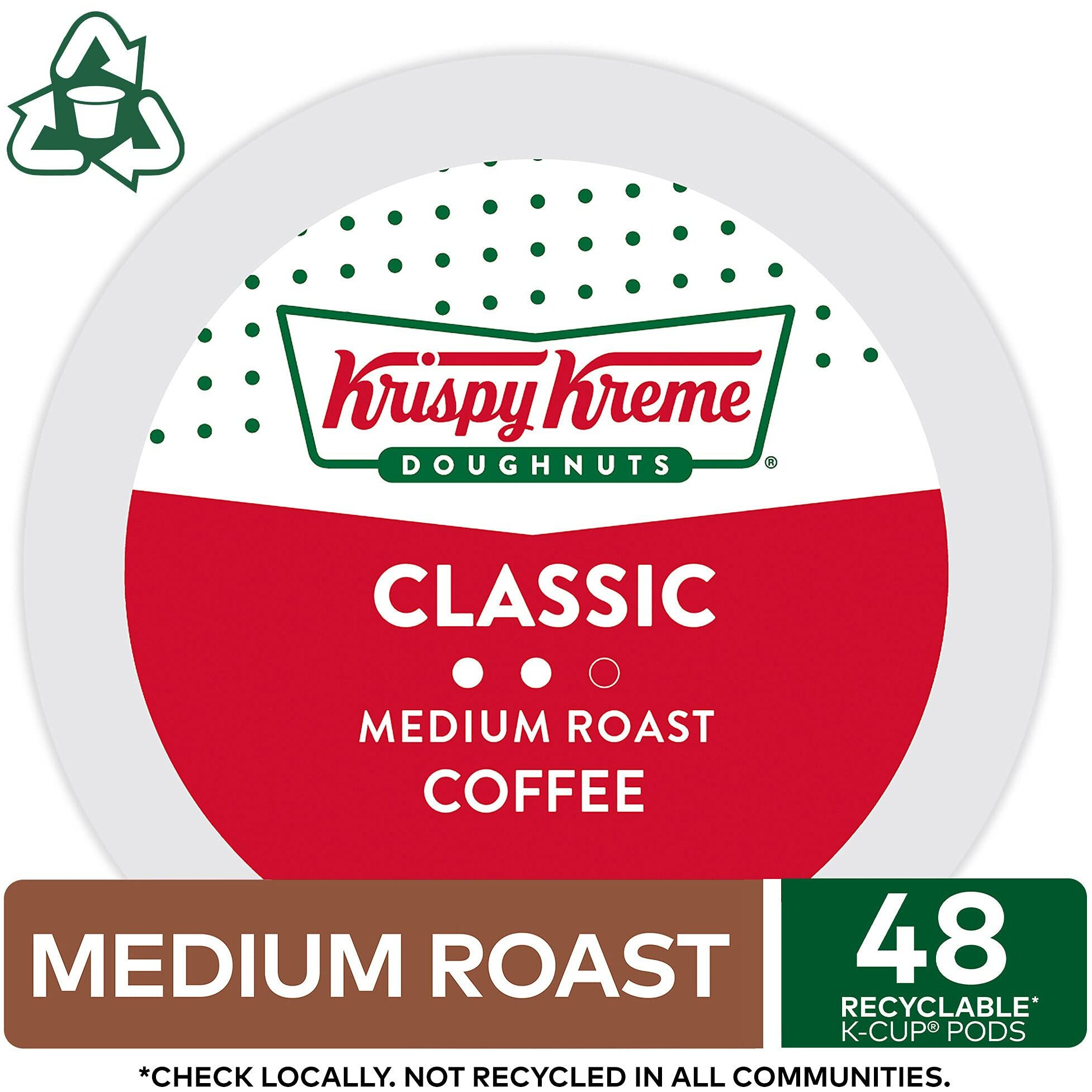 Krispy Kreme Doughnuts Classic, Keurig Single Serve K-Cup Pods, Medium Roast Coffee 48 Count