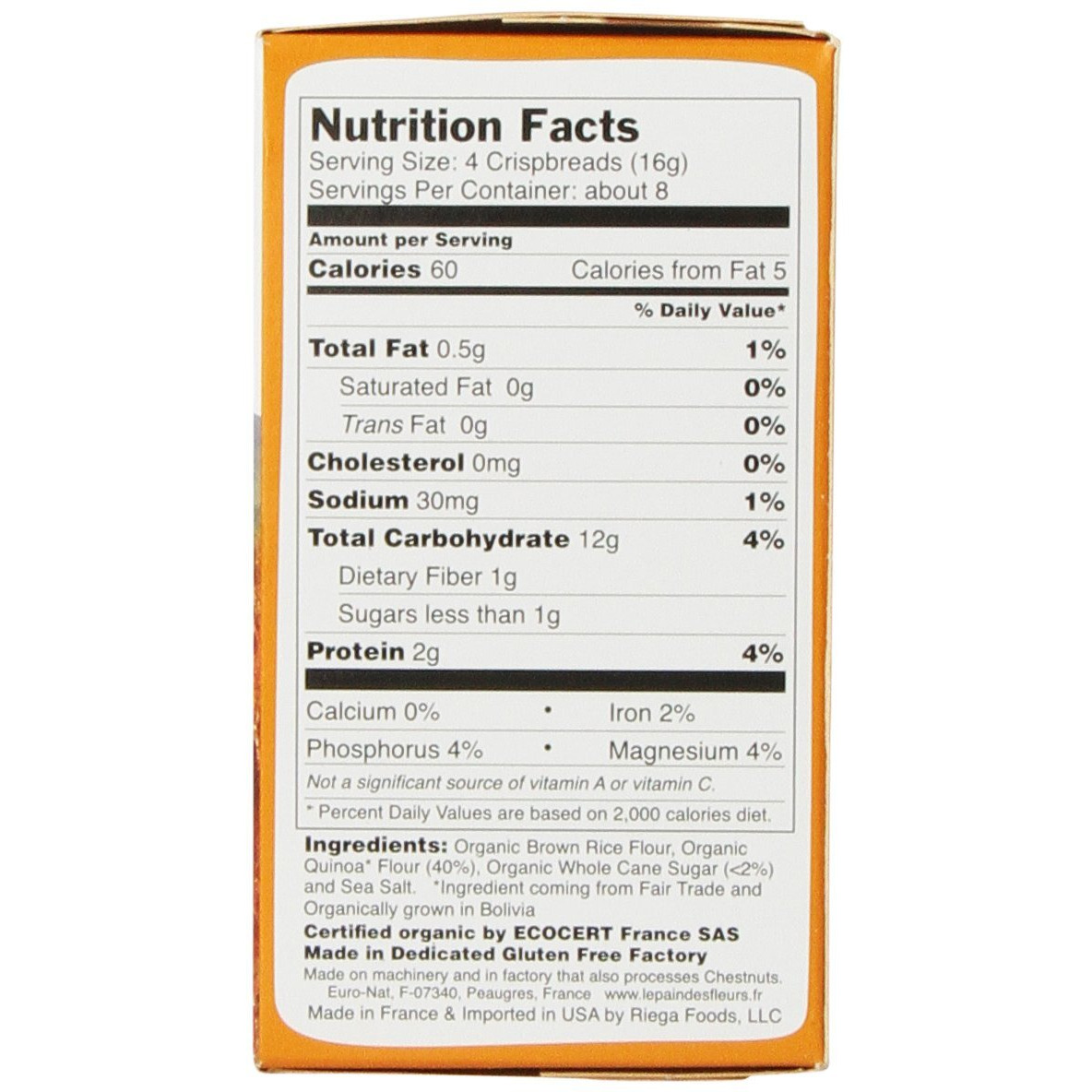 Le Pain Des Fleurs Crispbread, Quinoa, 5.3 Ounce