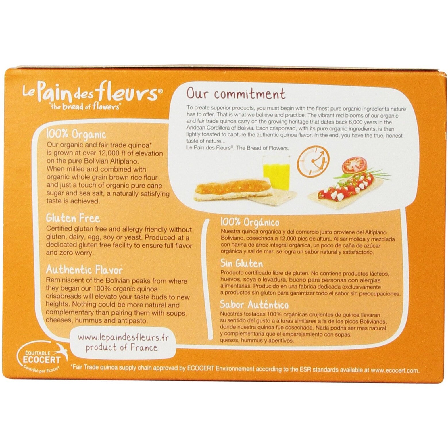 Le Pain Des Fleurs Crispbread, Quinoa, 5.3 Ounce