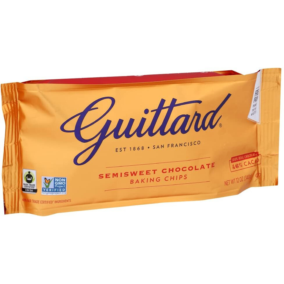 Guittard Baking Chips, Semi Sweet Chocolate, 12 Oz