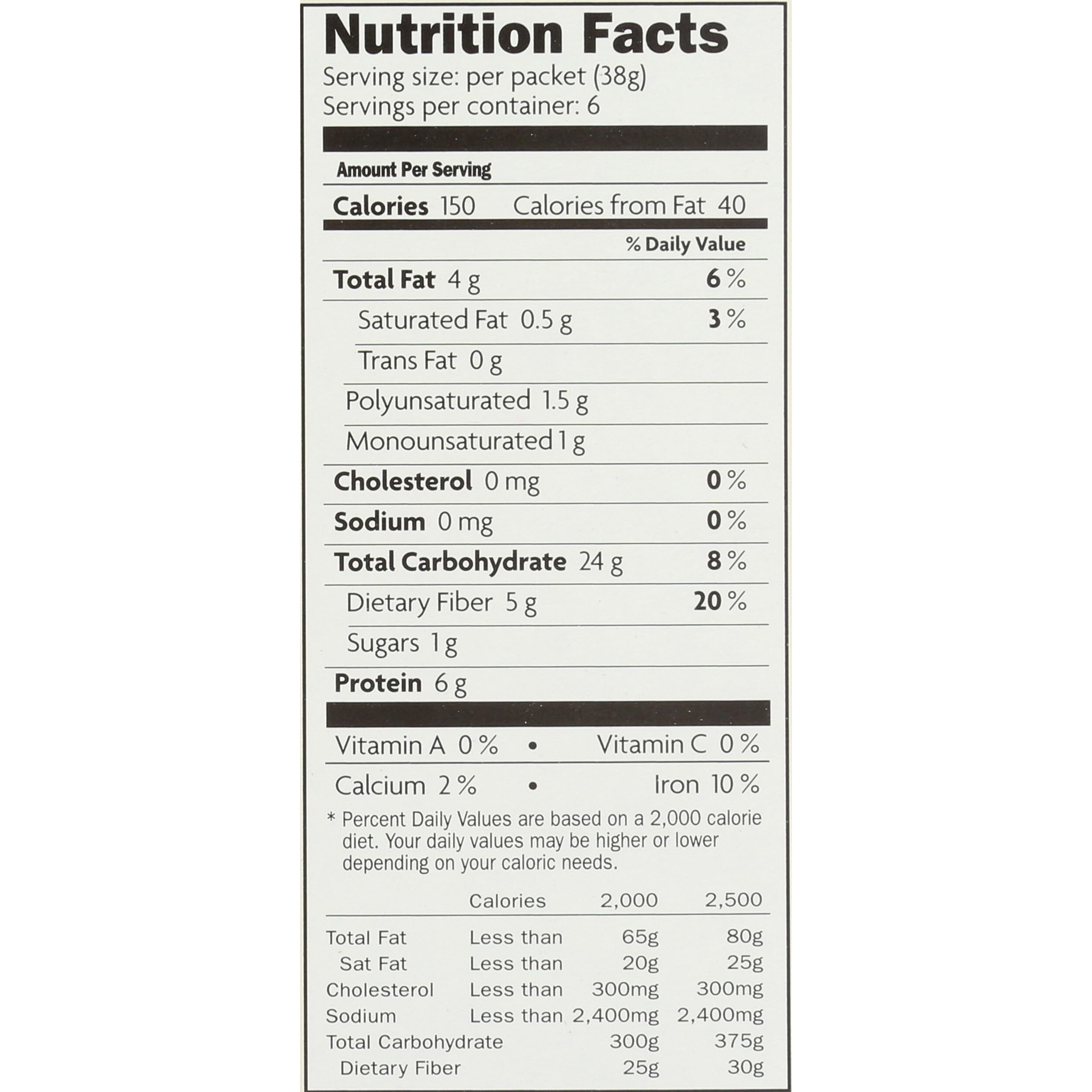 Nature's Path Qia Superfood Gluten-Free Oatmeal - Cinnamon Pumpkin Seed (6 Packets / Box)