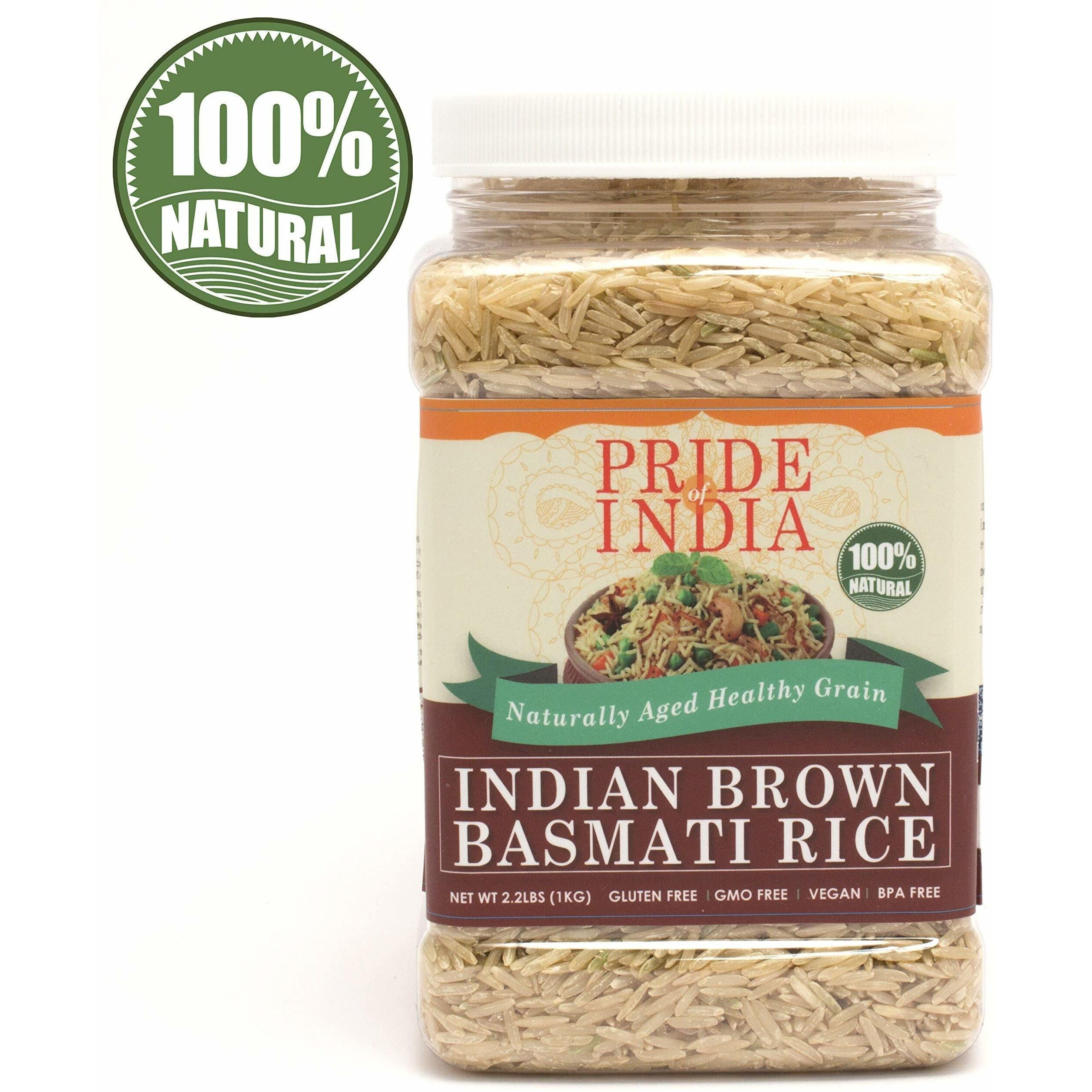 Pride Of India - Extra Long Brown Basmati Rice - Naturally Aged Healthy Grain(D0102Hp6Xzw.)