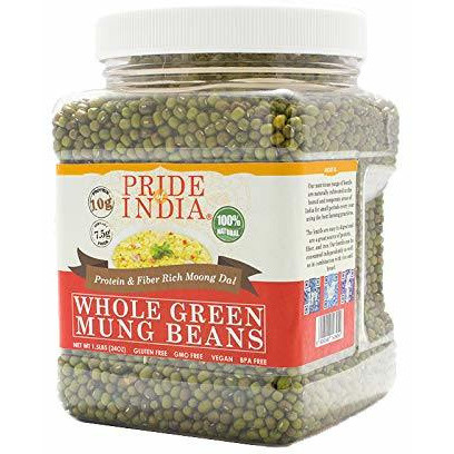Pride Of India - Indian Whole Green Mung Gram - Protein & Fiber Rich Moong Whole(D0102Hp6Bmu.)
