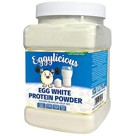 Eggylicious Egg White (Albumin) Powder, Dried Natural Protein Powder, Made From Fresh Eggs, Pasteurized,Non-Gmo, No Additives, Used For Baking Icing,1Lbs(16Oz)(D0102Hpitla.)