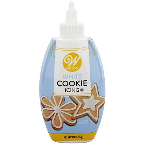 Wilton White Cookie Icing - Quick, Easy-To-Use And Ready Icing Color For Cakes And Cookies Decorations, Sets Smooth In Just 1 Hour, 9-Ounce