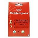 Wedderspoon Organic Manuka Honey Drops, Ginger & Echinacea, 20 Count (Pack Of 1) | Genuine New Zealand Honey | Perfect Remedy For Dry Throats