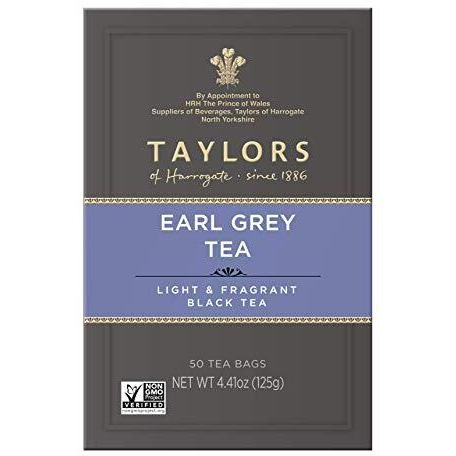 Taylors Of Harrogate Earl Grey Tea, 50 Count, Black