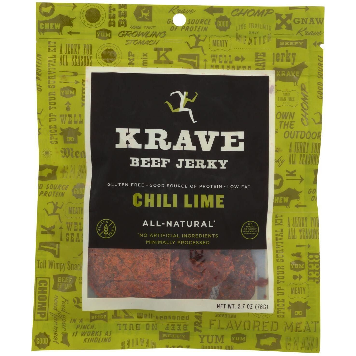 Krave Beef Jerky - Chili Lime - Case Of 8 - 2.7 Oz(D0102Hh67Dx.)