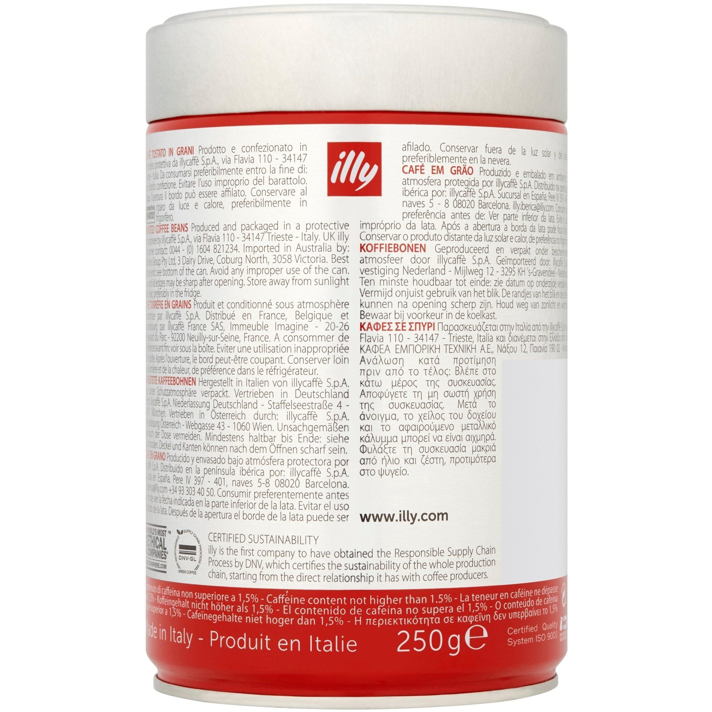 Classico Medium Roast Whole Beans Coffee 8.8Oz/250G