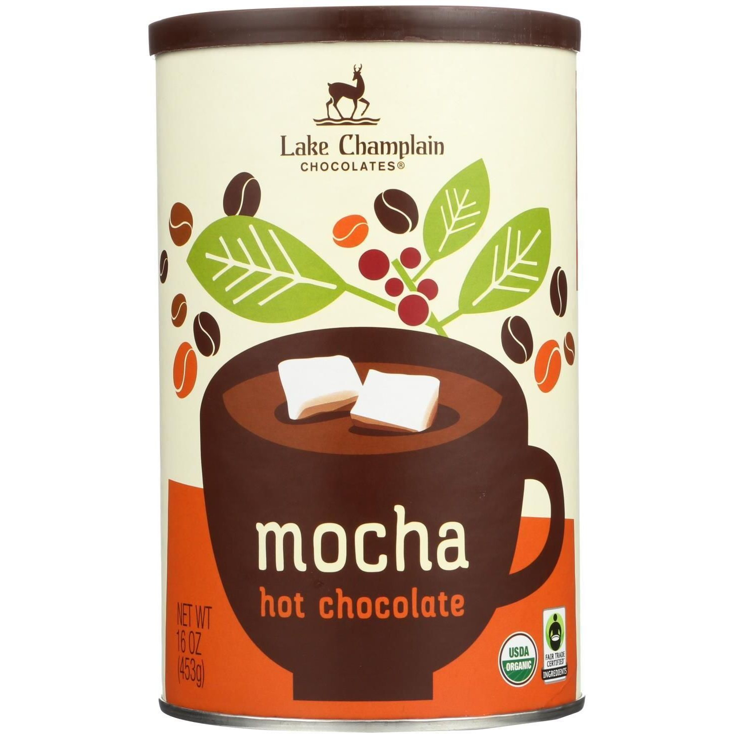 Lake Champlain Chocolates Mocha Hot Chocolate Mix Mixes Organic Mexican Coffee With Rich Cocoa - Case Of 6 - 16 Oz(D0102H7Aktg.)