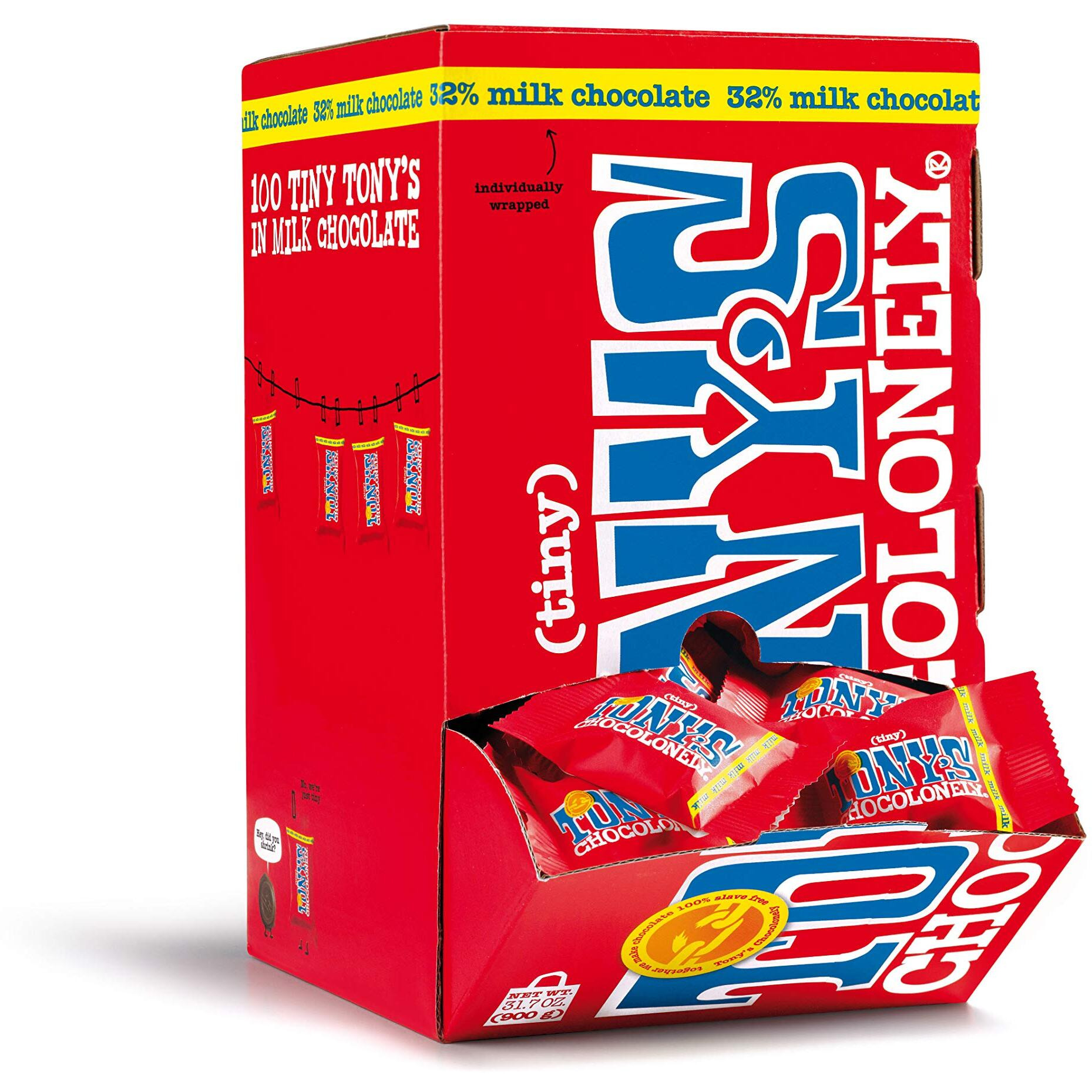 Tony's Chocolonely - Tt Milk Bulk Pck 100 Bites - 1 Each 1-31.7 Oz (1X31.7 Oz)