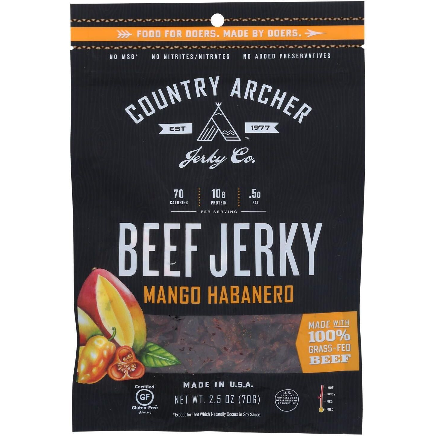 Country Archer - Jerky Beef Mango Habanero - Case Of 12-2.5 Oz(D0102Hxg74V.)
