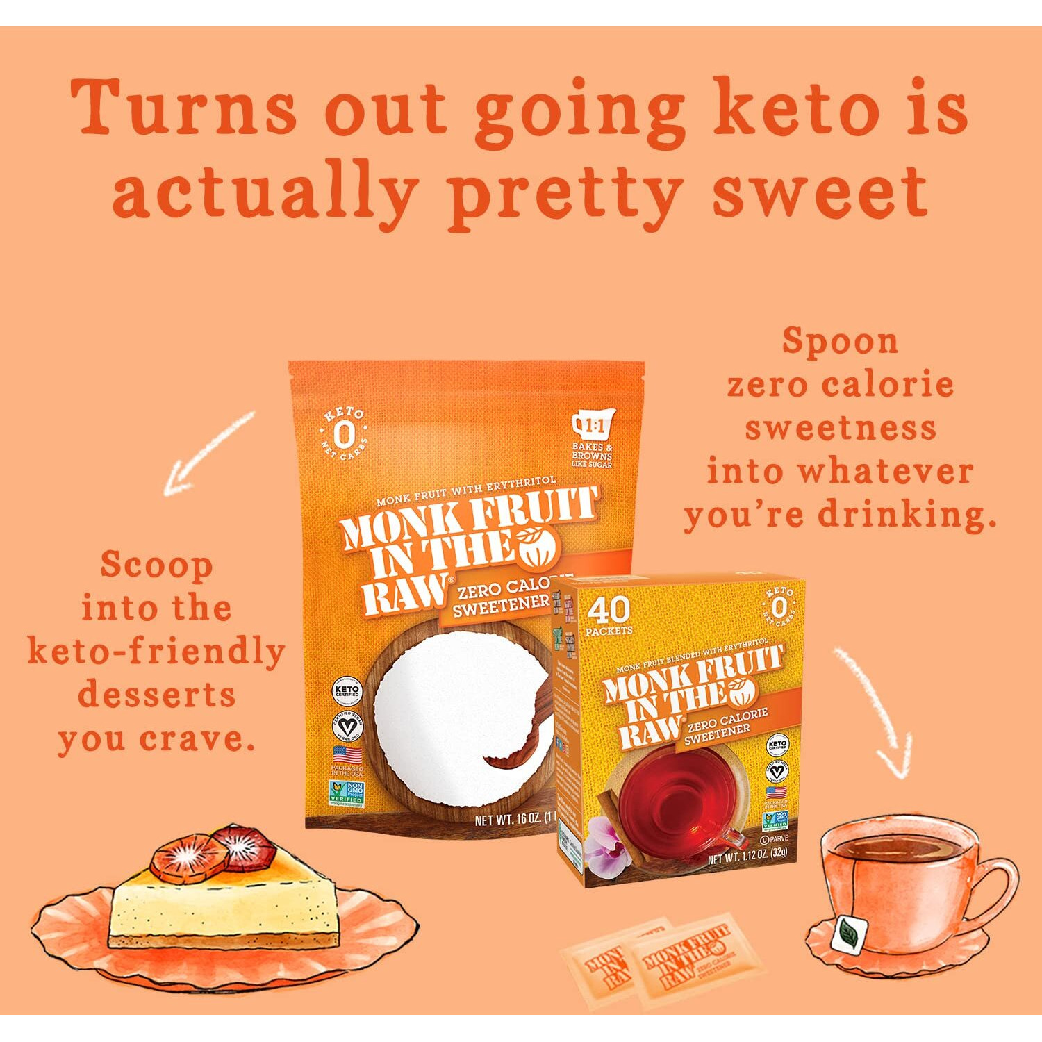 In The Raw - Monk Fruit In Rw W/Erythrtl - Case Of 8-16 Oz (8X16 Oz)