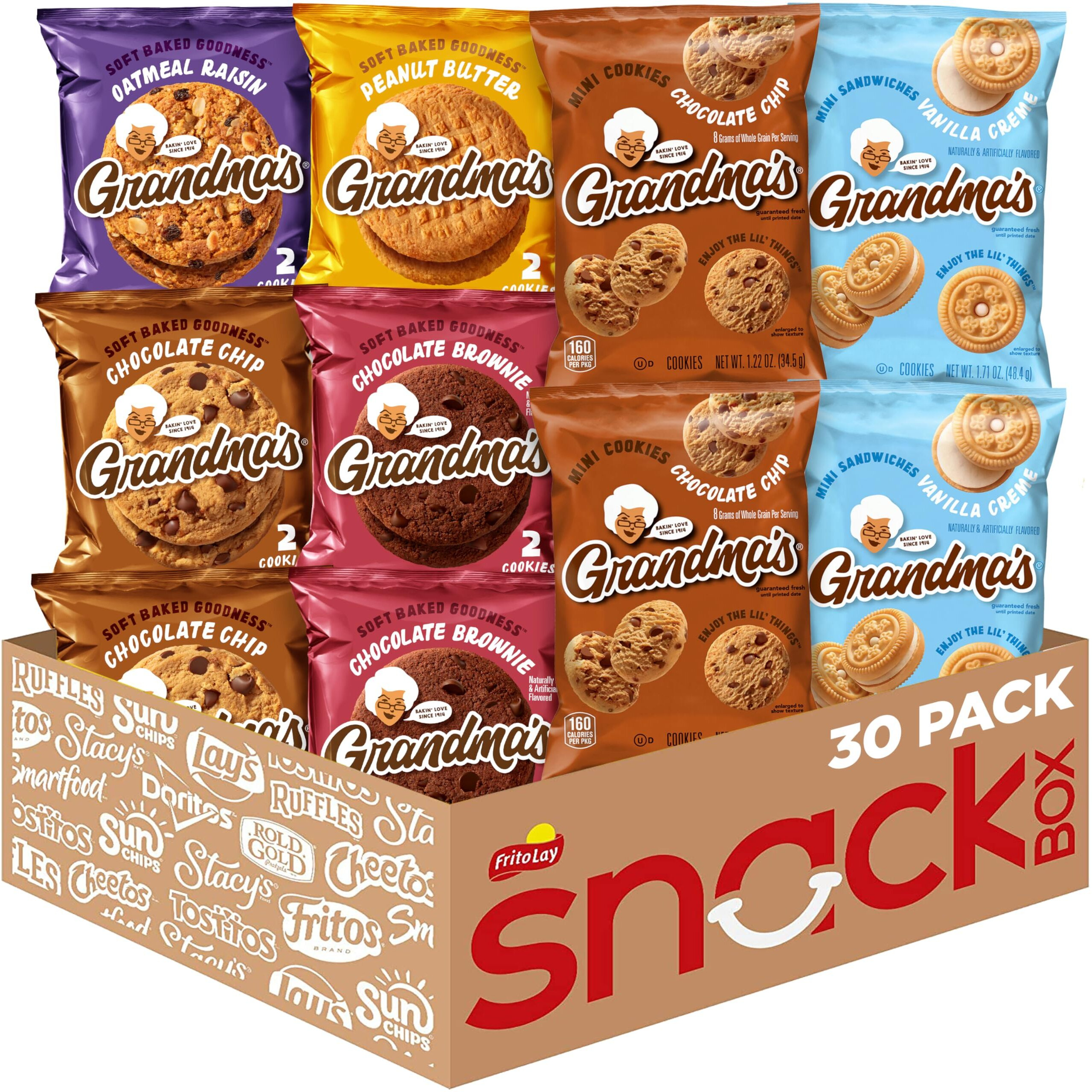 Grandma's Cookies Variety Pack, 30 Count