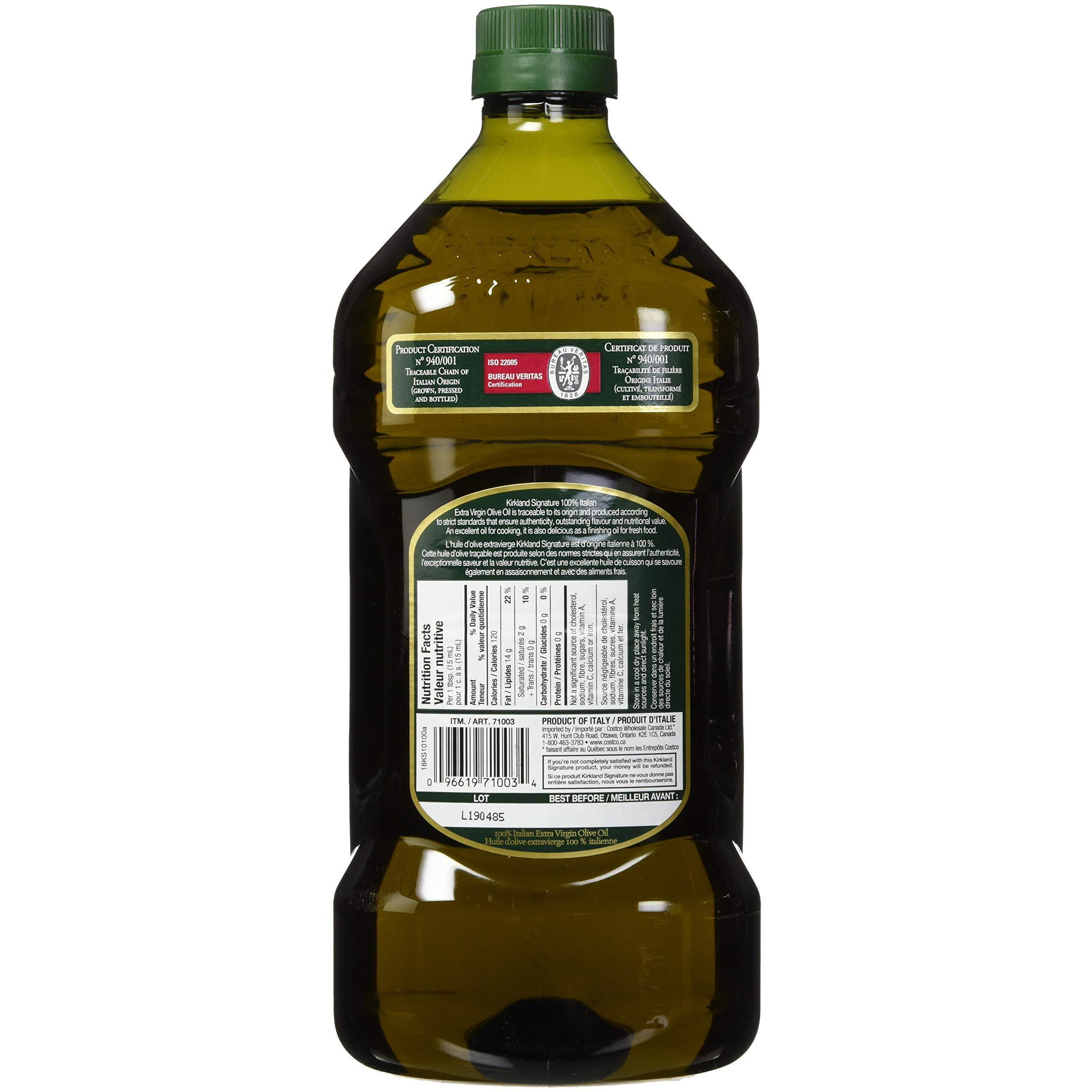 Kirkland Signature Extra Virgin Italian Olive Oil, 2 L