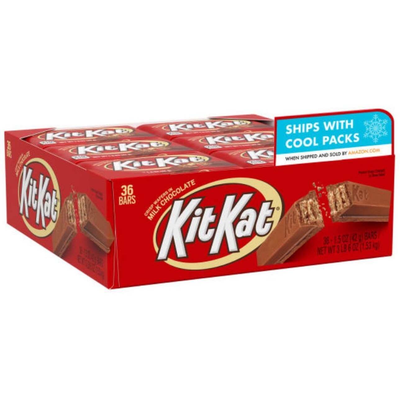 Kit Kat&Reg Milk Chocolate Wafer Candy, Bars 1.5 Oz, 36 Count