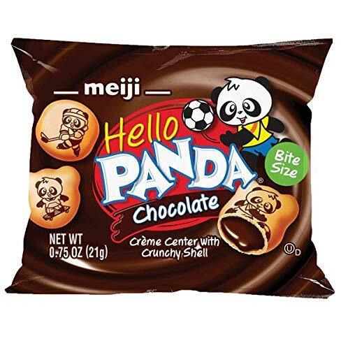 Meiji Hello Panda Cookies, Chocolate Crme Filled - 32 Count, 0.75Oz Packages - Bite Sized Cookies With Fun Panda Sports