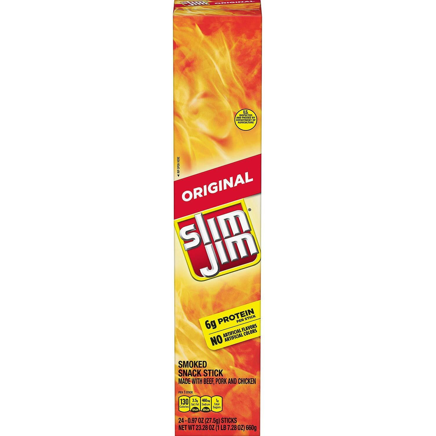 Slim Jim Monster Smoked Meat Sticks, Original Flavor, 1.94 Oz. 18-Count - C12